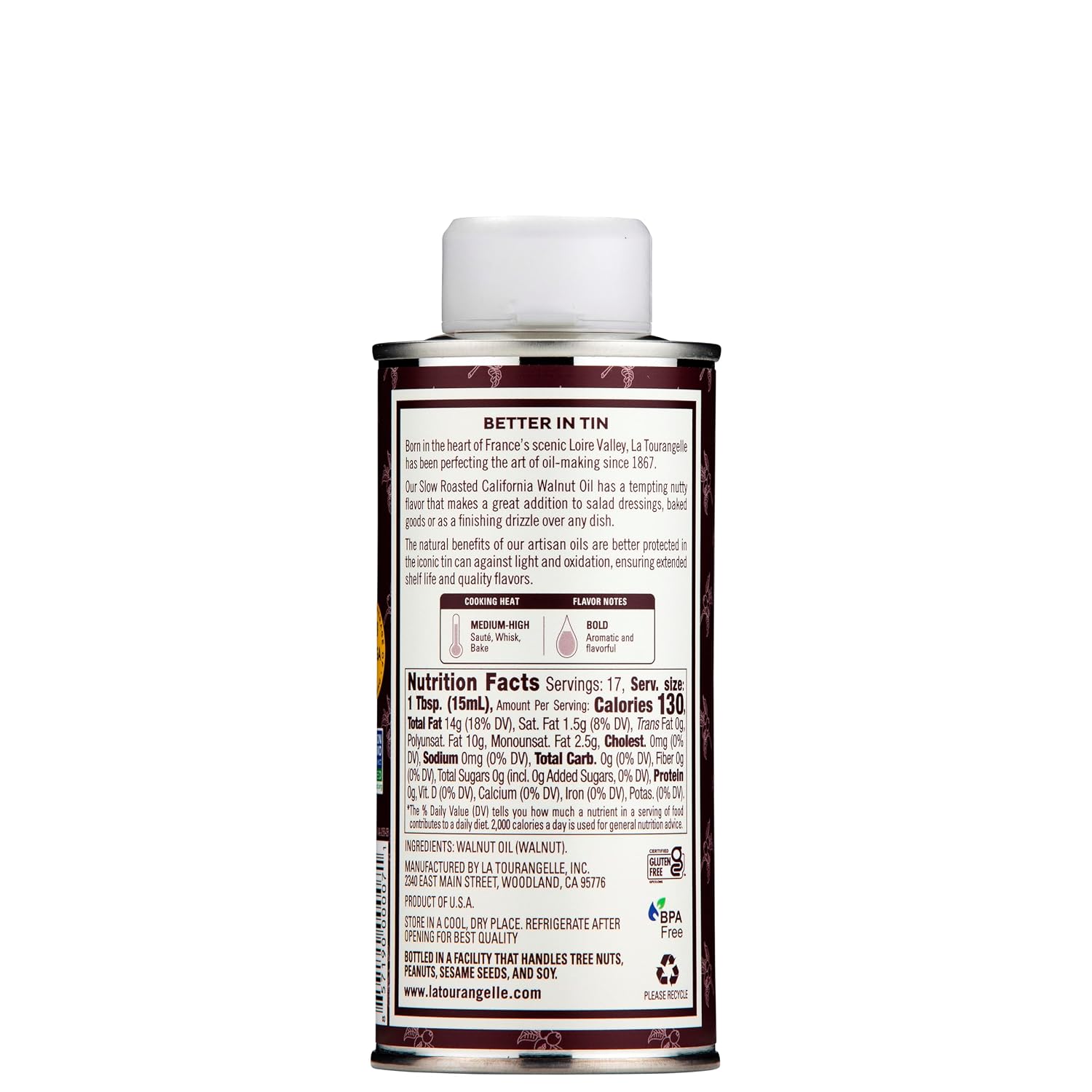 La Tourangelle Toasted Pumpkin Seed Oil, for Cooking, Dressings, 8.45 fl oz | Made Using Traditional Styrian Techniques, Great for Pastas and Spreads, Health and Beauty Oil, Gluten Free, Non-GMO
