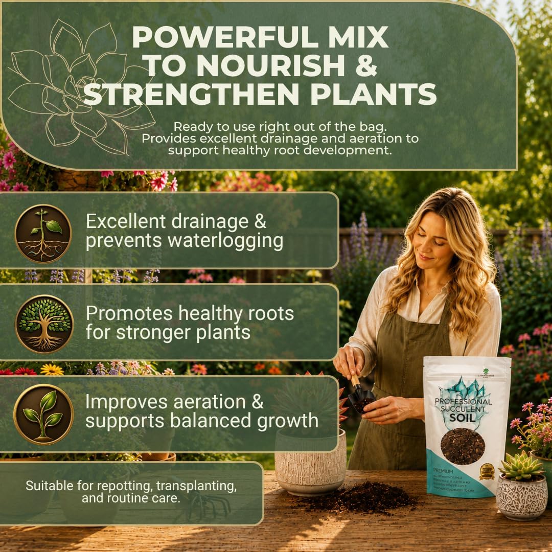 Professional Bonsai Soil Mix Ready to Use | Large 2.2 Quarts, Premium Potting Soil for Bonsai Trees