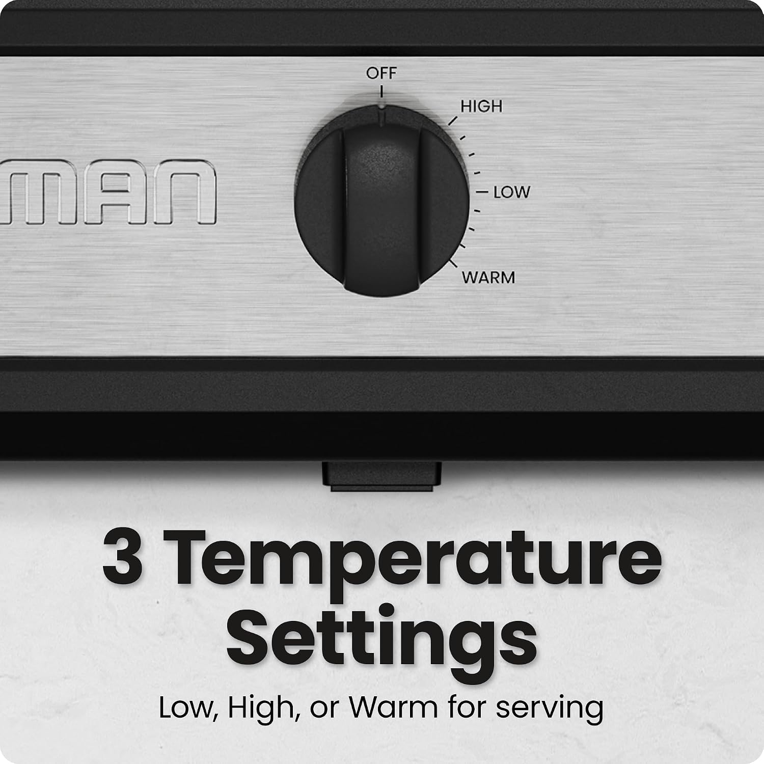 Chefman Triple Slow Cooker & Food Warmer, Three Crock Slowcooker with 2.5 Qt. Ceramic Crocks, 7.5-Quart Total Capacity, PFAS-Free, Three Temperature Settings, Dishwasher-Safe Parts – Stainless Steel