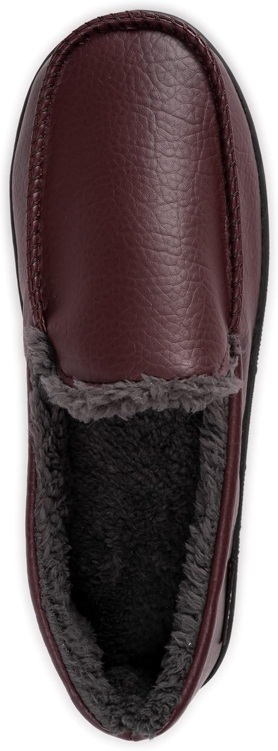 Muk Luks Men's Moccasin-Black Slip-On Loafer