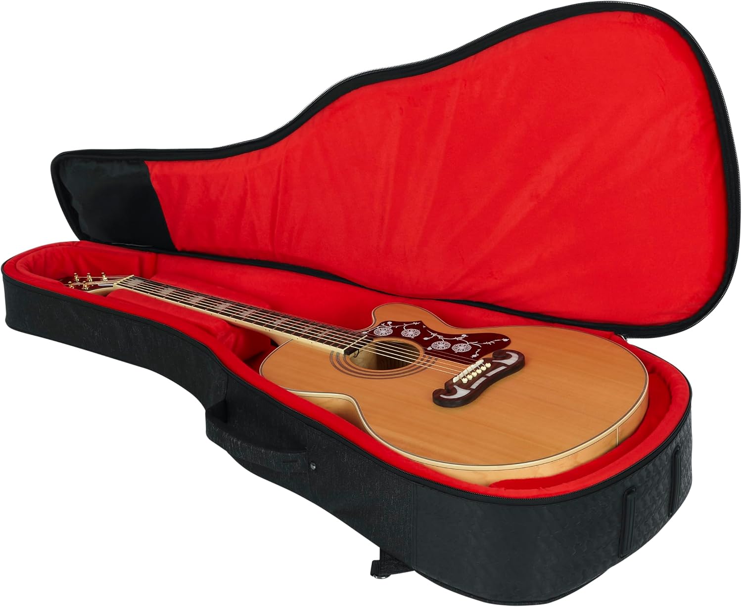 Gator Cases Transit Series Lightweight Bass Guitar Gig Bag with Back Pack Straps and Rubberized Base, Tan Exterior (GT-BASS-TAN)