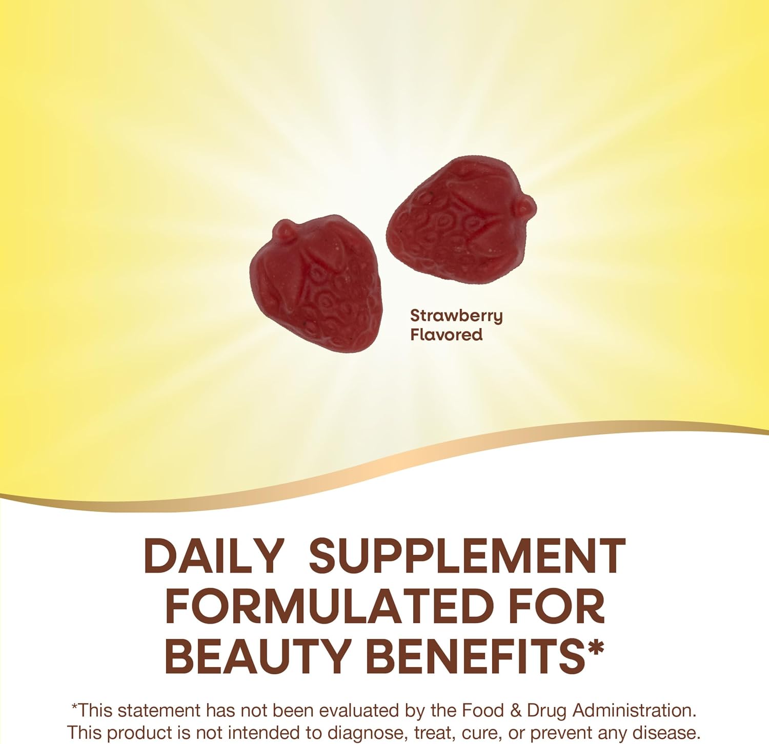 Nature's Way Alive! Hair, Skin & Nails Gummies with Collagen & Biotin,60 ct | Advanced Beauty Formula Supplement with Antioxidant Vitamins C & E*, 100 mg Collagen, 2,500 mcg Biotin, Strawberry Gummy