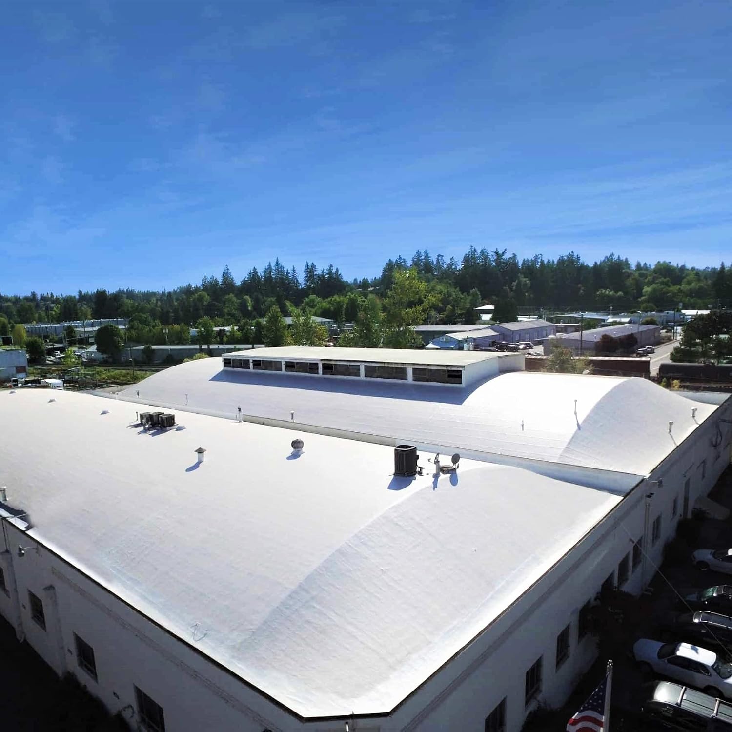 Ames Maximum Stretch - Waterproof Sealant Membrane - Perfect For Roofing, Repairs, Concrete, EPDM & Wood - Liquid Rubber Sealer - Up To 650% Elastic - Made in USA, White, 4.6 Gallon (Pack of 1)
