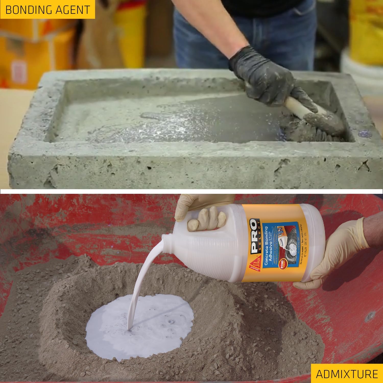 SIKA - SikaLatex R - Concrete Adhesive Glue, White - Admix for Portland-Cement Mortar/Concrete - Resistant to Freezing and thawing Damage - 1-Gallon (Pack of 1)
