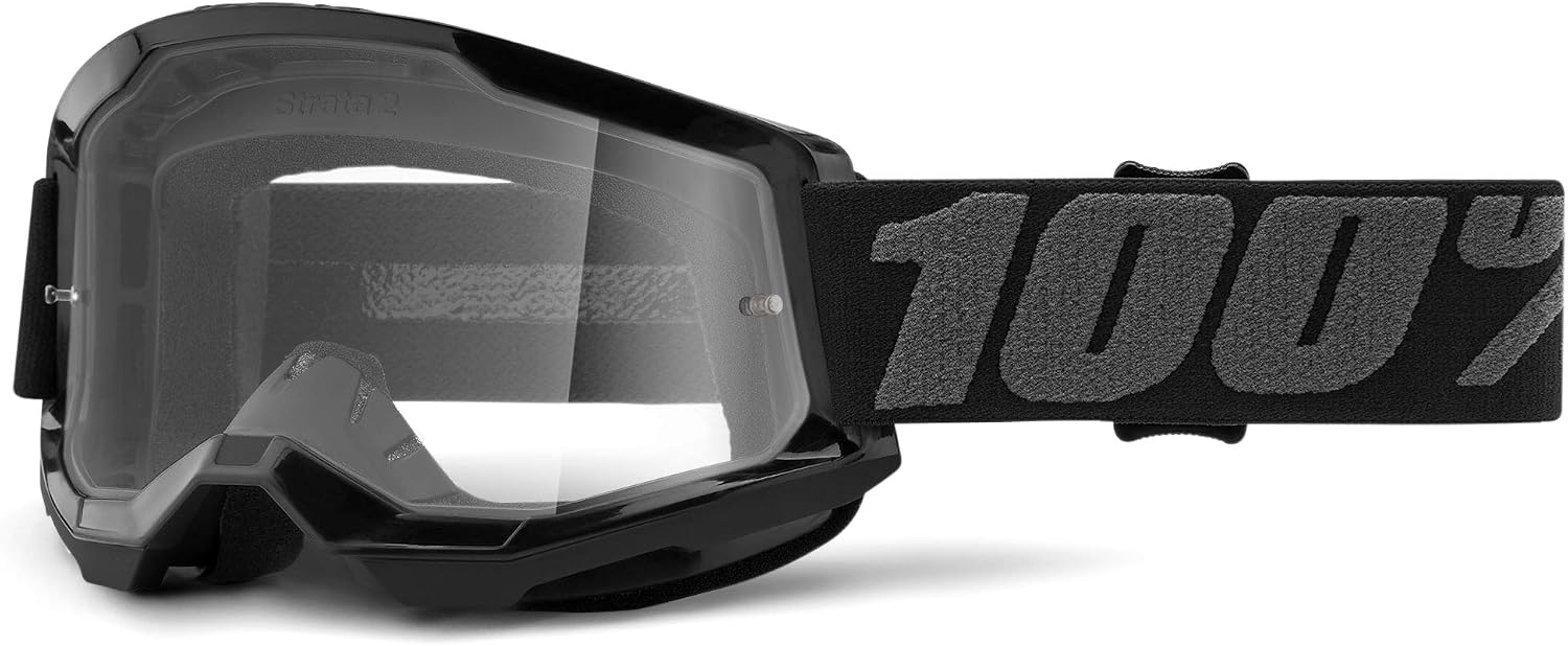 100% STRATA 2 Goggles - Sports Goggles for Motocross & Mountain Biking - Eyewear for Bike Riders - Motocross Eyewear for Men