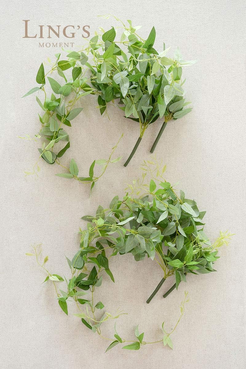 Ling's moment Artificial Clematis Cascading Greenery Garlands Vines