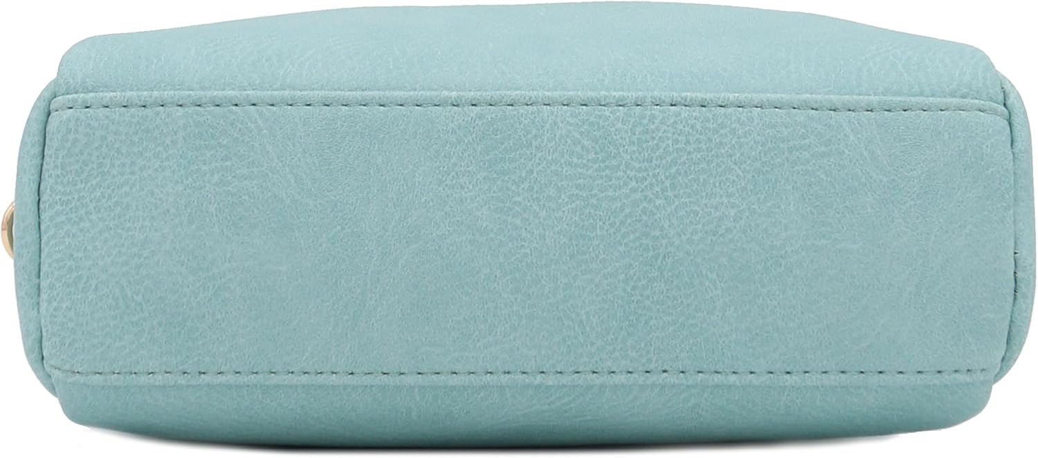 Triple Zip Small Crossbody Bag