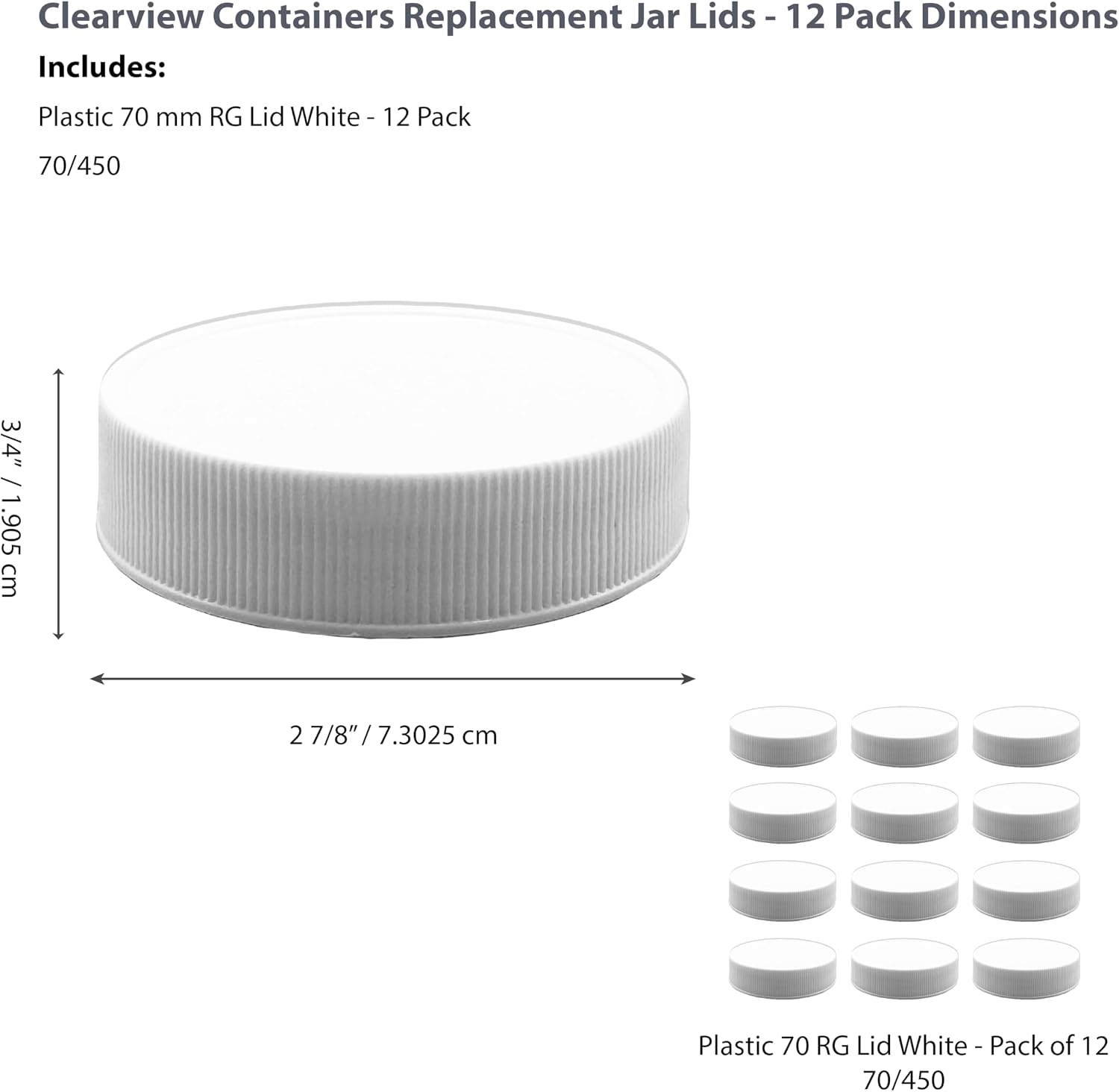 1 Pack - 128 oz (1 Gallon) Plastic Storage Jars with 110-400 Leak Proof Black Lids, Food Grade, BPA Free, Hand Wash Only (128oz, BLK, 1PK)