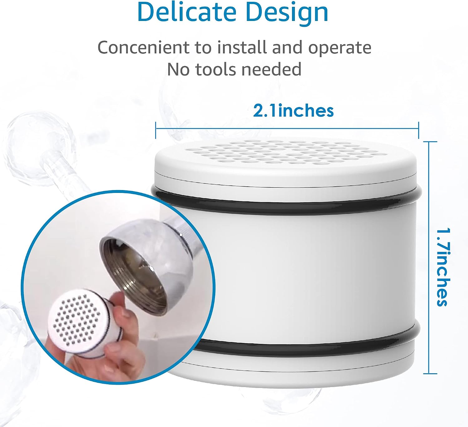 AQUA CREST WHR-140 Shower Filter, Replacement for Culligan® WHR-140 | Compatible with Culligan® WSH-C125, ISH-100, HSH-C135