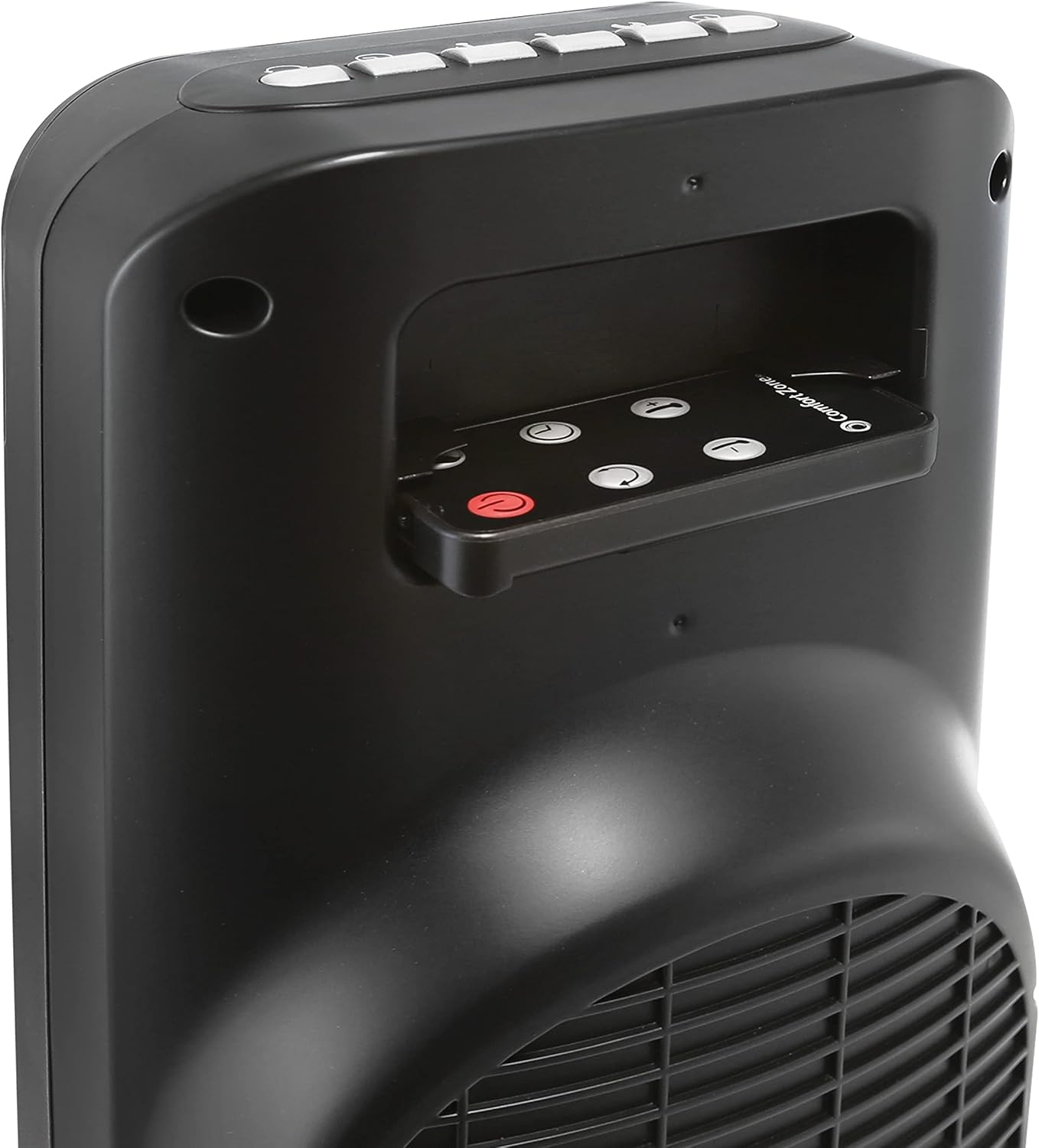 Comfort Zone Electric 24" Oscillating Digital Tower Space Heater with Full Function Remote, Adjustable Thermostat, and Overheat Protection