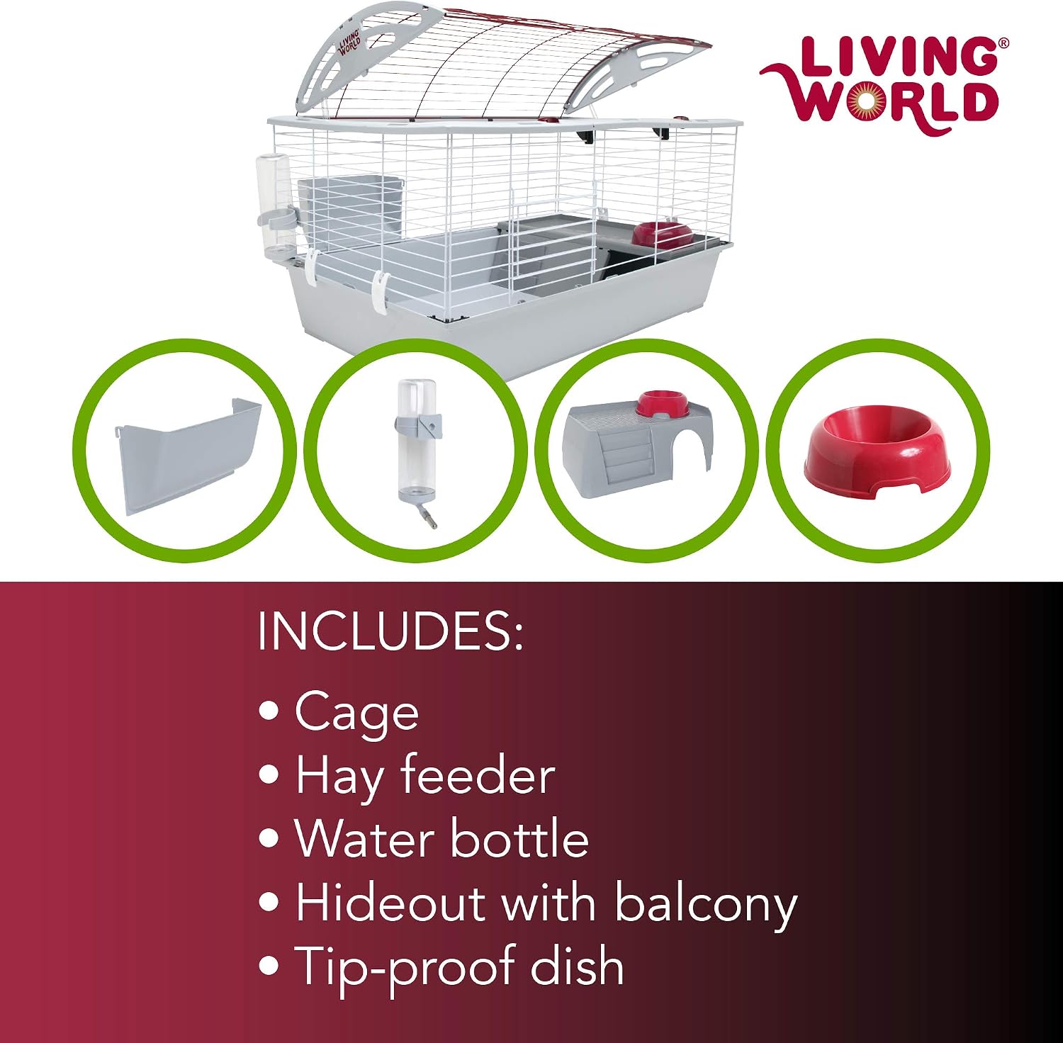 Living World - Deluxe Hybrid Habitat, X-Large | Rabbit, Guinea Pig, Chinchillas, and Small Animal Cage