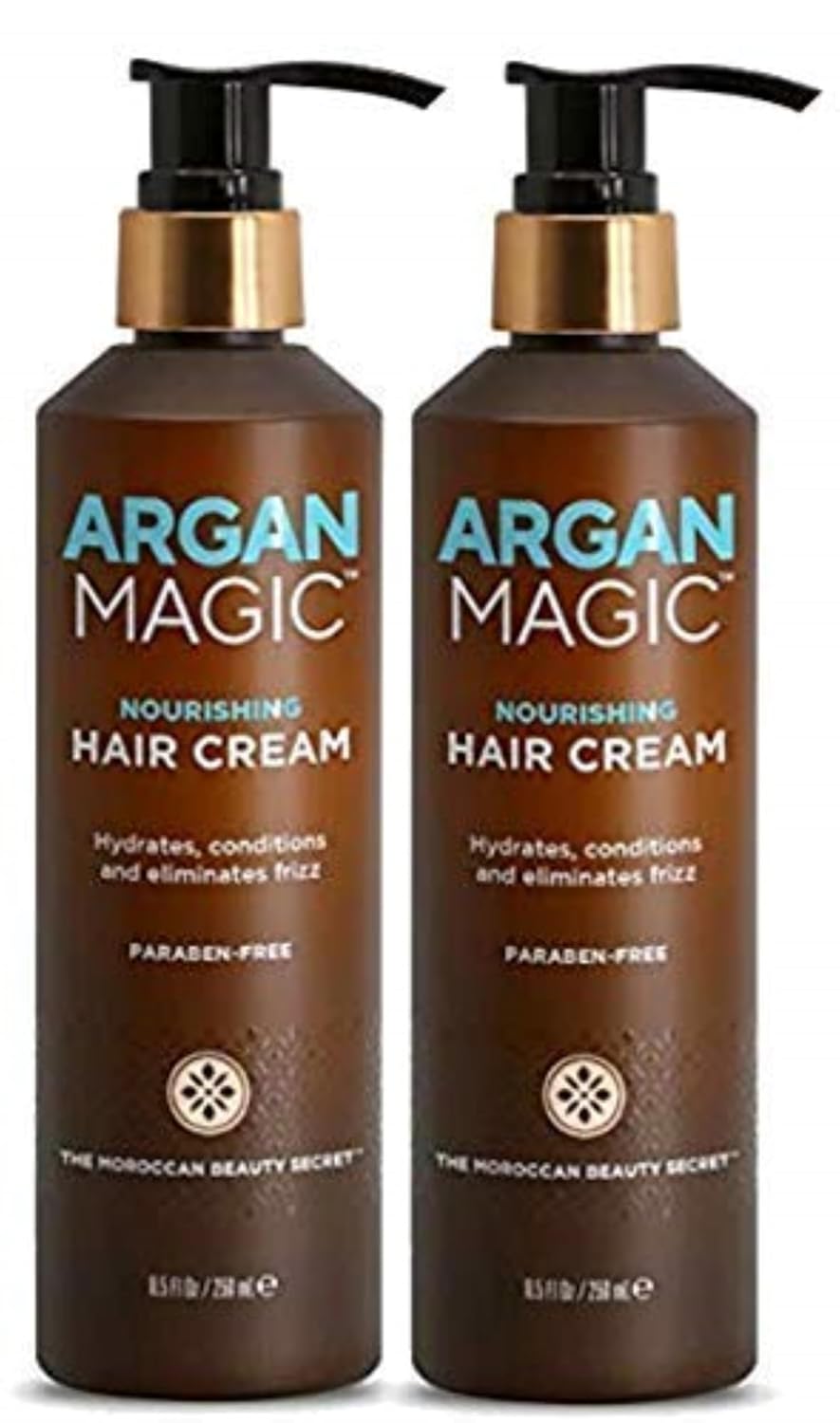 Argan Magic Nourishing Hair Cream - Hydrates, Conditions, and Eliminates Frizz for All Hair Types | Seals in Shine | Paraben Free, (8.5 oz)