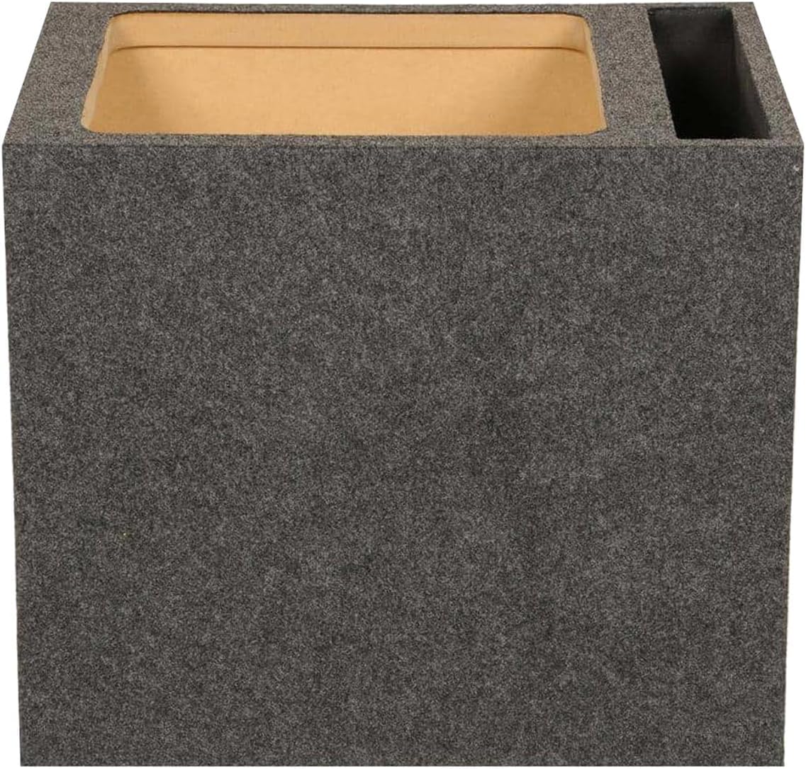 QPower QBOMB Single 12-Inch Speaker Box – Side-Ported Design with Black Bed Liner – Compatible with Kicker L7 Subwoofer