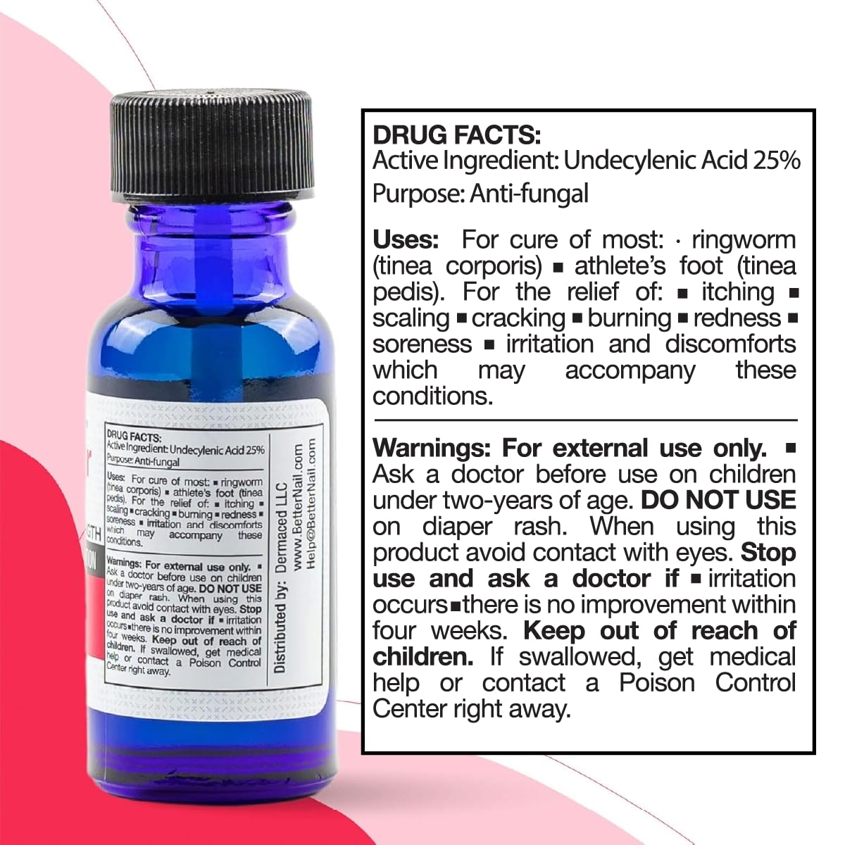 Better Nail - Treatment for Fungus Under & Around the Nail - Maximum Strength, 25% Anti Fungal Solution for Nail Support, Nail Restoring