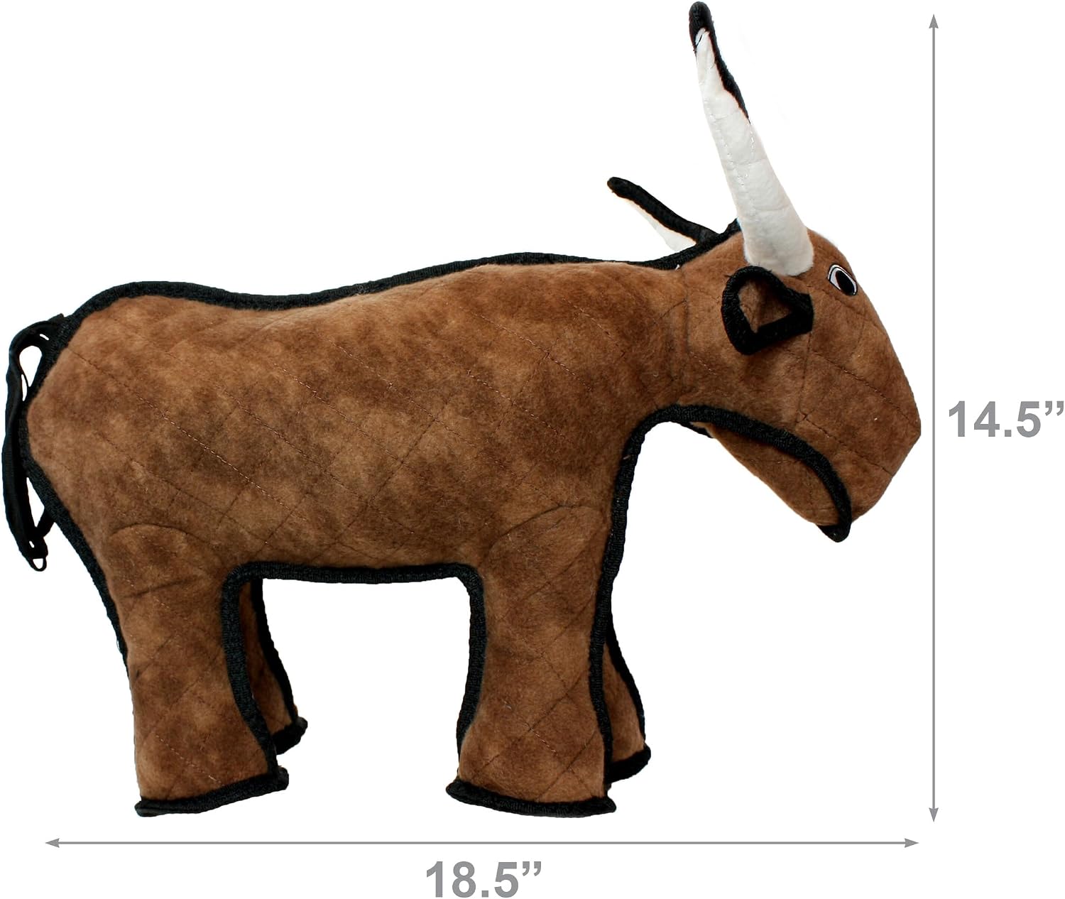 TUFFY® : Cow Dog Toy: Ultra Durable Plush Toy with Multiple Layers & Reinforced Seams, Washable and Floats, Original Construction