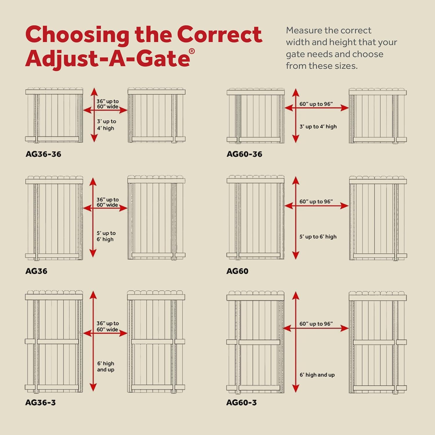 Adjust-A-Gate 2-Pack Anti-Sag Original Wide Width Full-Frame Gate Kit, Fits 60-90" Opening