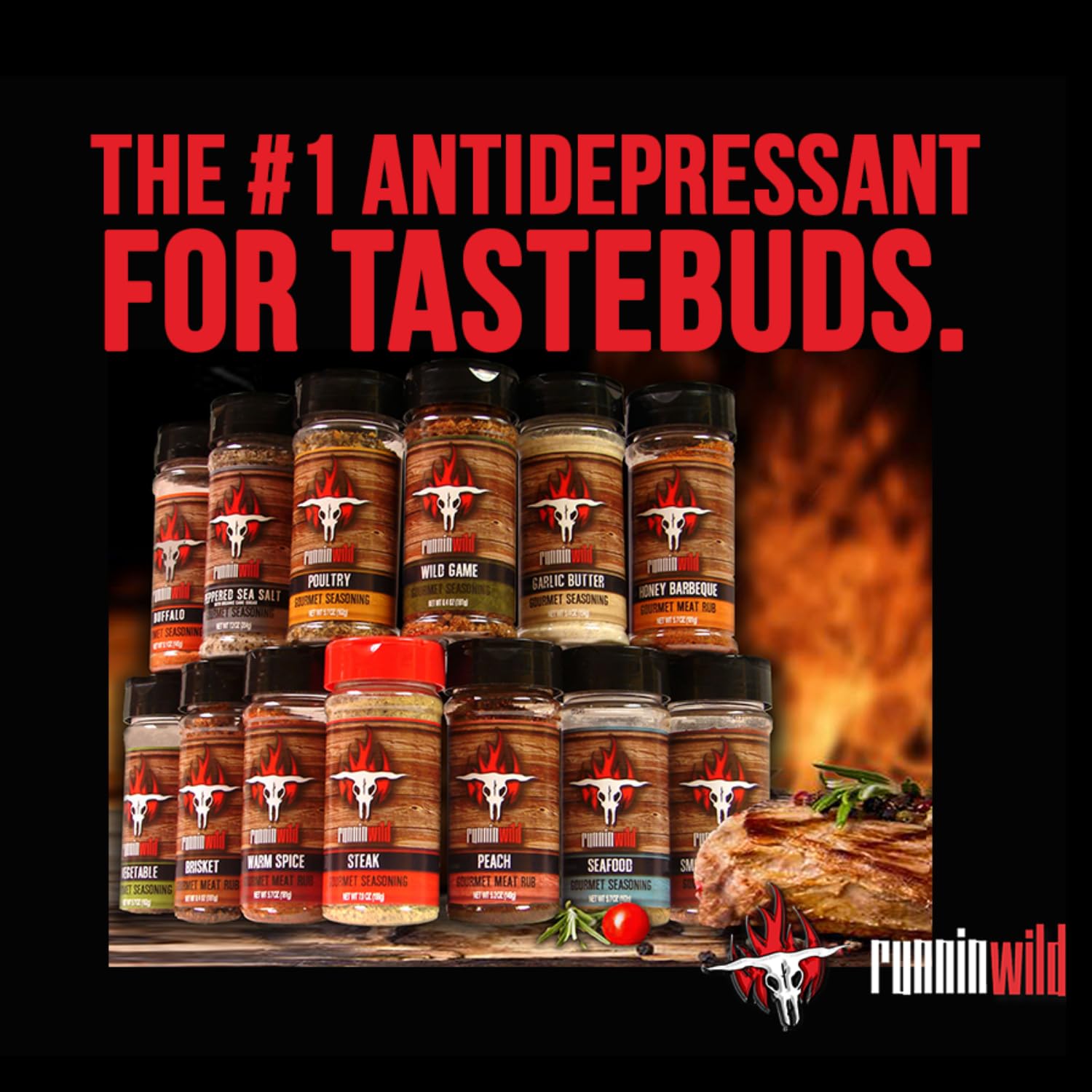 Gourmet Brisket Seasoning | Brisket Rub for Smoker or Grill | No Artificial Flavors | No MSG added | Runnin’ Wild Foods, 6.4 ounces
