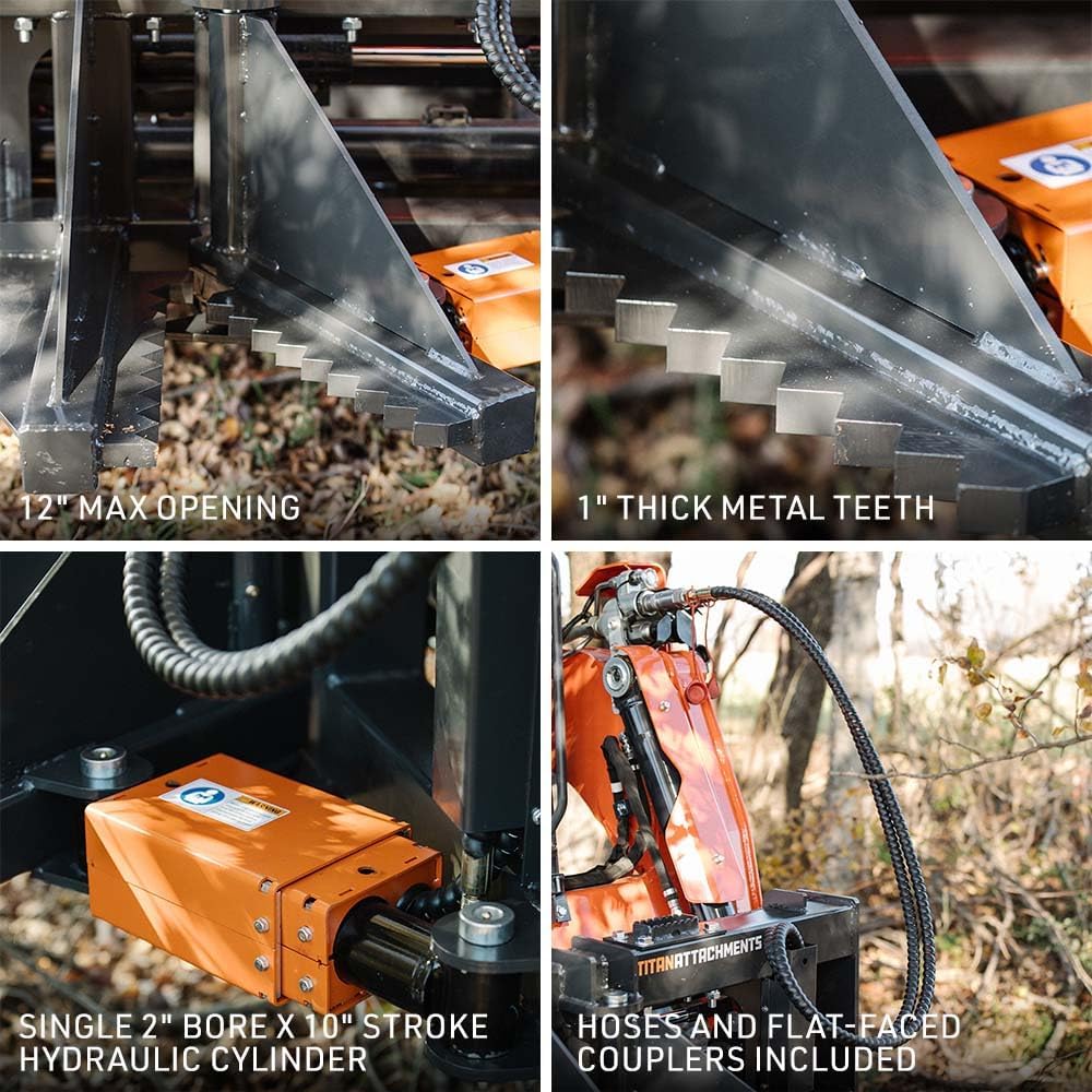 Titan Attachments Post and Tree Puller Attachment, Universal SSQA Accessory, 3, 000 PSI Hydraulic Cylinder