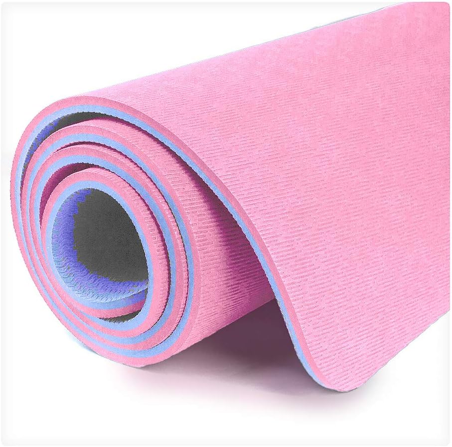 Hatha Yoga Extra Thick TPE Yoga Mat - 72"x 32" Thickness 1/2 Inch -Eco Friendly- With High Density Anti-Tear Exercise Mats For Home Gym Travel &