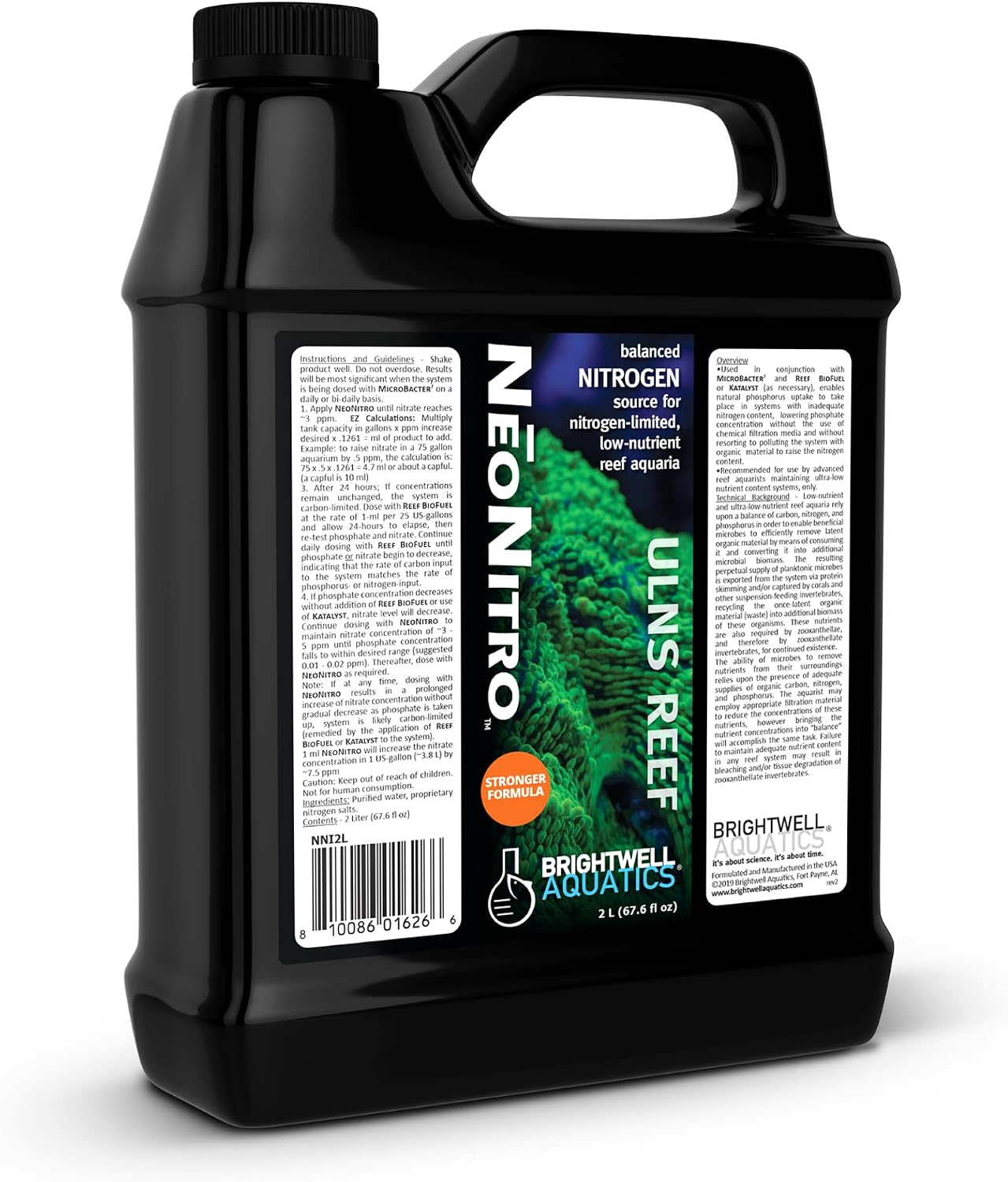 Brightwell Aquatics NēoNitro Nitrate Supplement for Reef Aquariums, 2L