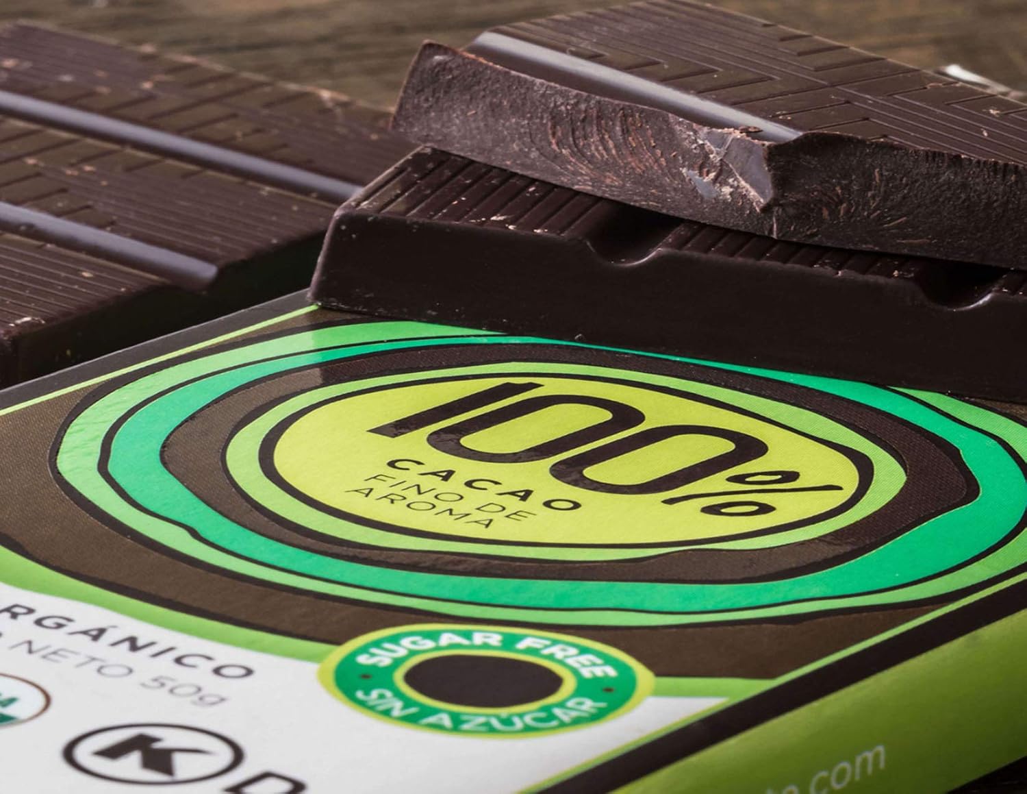Hoja Verde Dark Chocolate Sugar, Dairy Free Bars, Keto Friendly, Certified Organic | Vegan, Natural, Non-GMO and Gluten Free (100% Pure)
