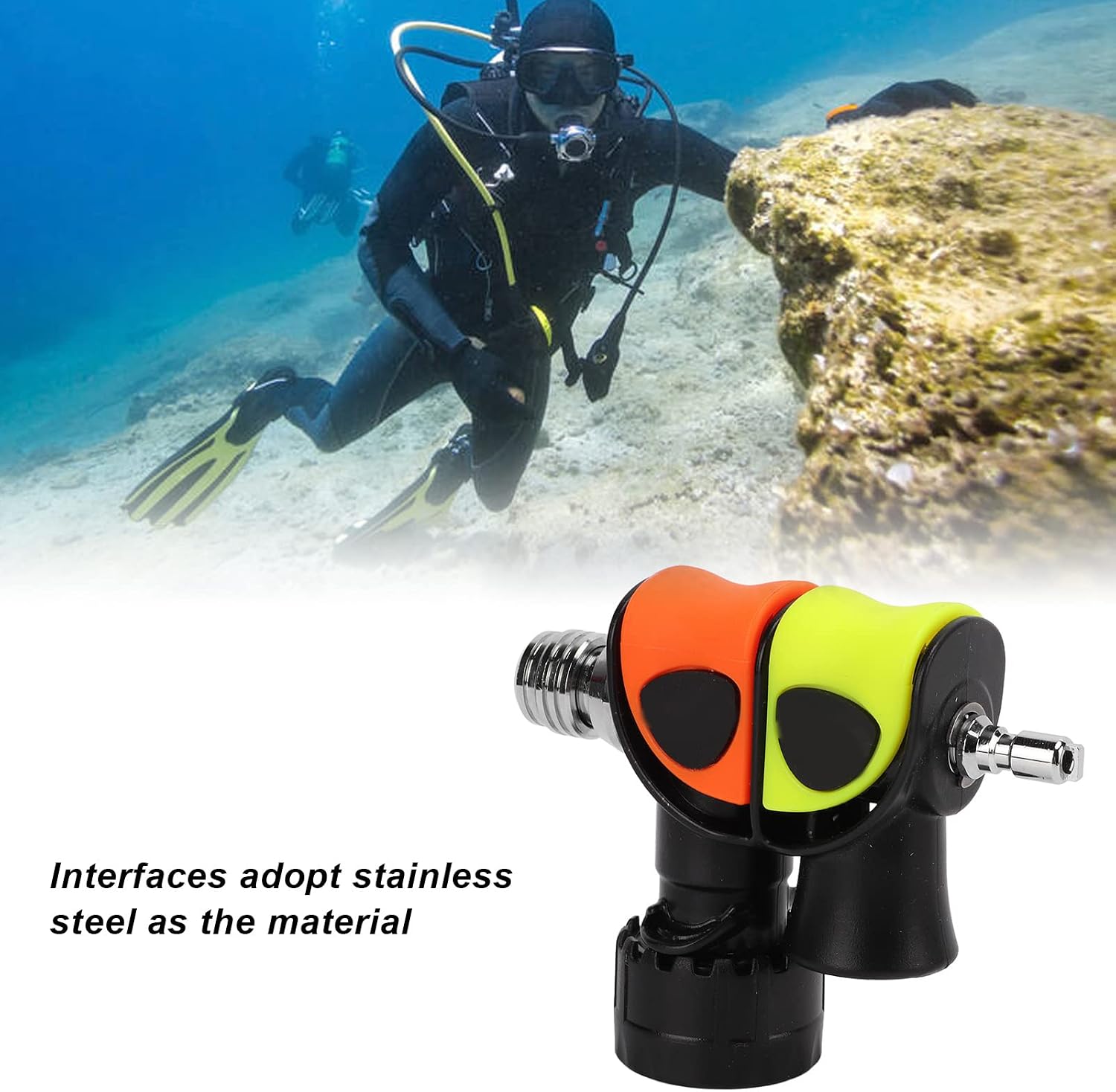 Diving Buzzer, Dive Alert Sounder, Double Frequency Underwater Signal Acoustic Generator, Stainless Steel, Compact and Lightweight