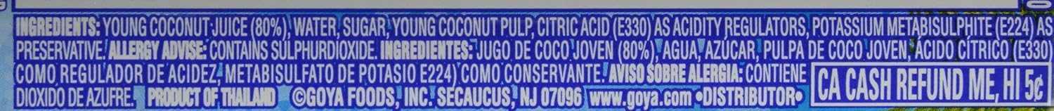 Goya Coconut Water, 8.5 Fl Oz (Pack of 6)