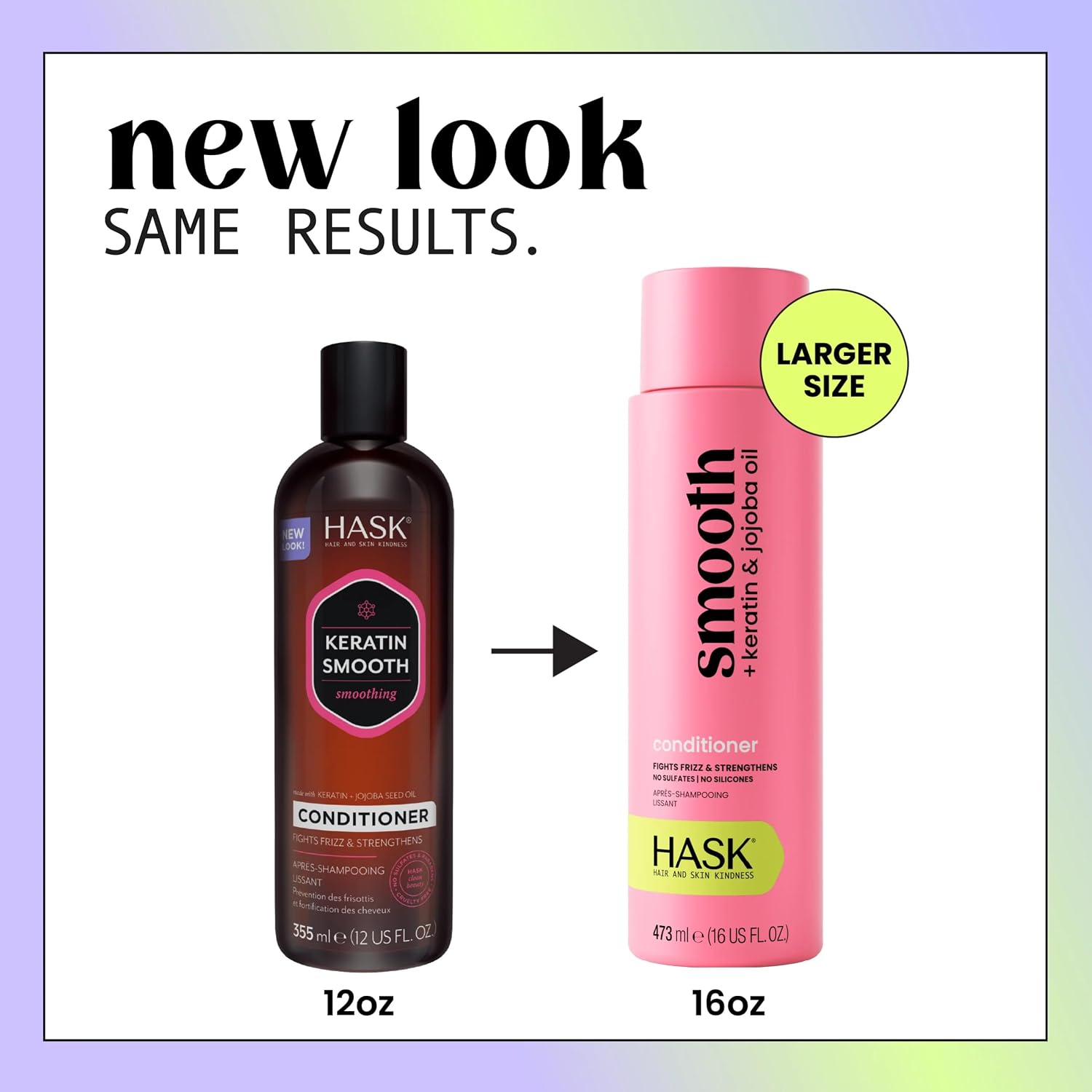 HASK Biotin Boost Thickening Shampoo + Conditioner Set | Adds Fullness, Strengthens, Volumizes, Sulfate-Free, Paraben-Free, Gluten-Free, Color Safe | 12oz each