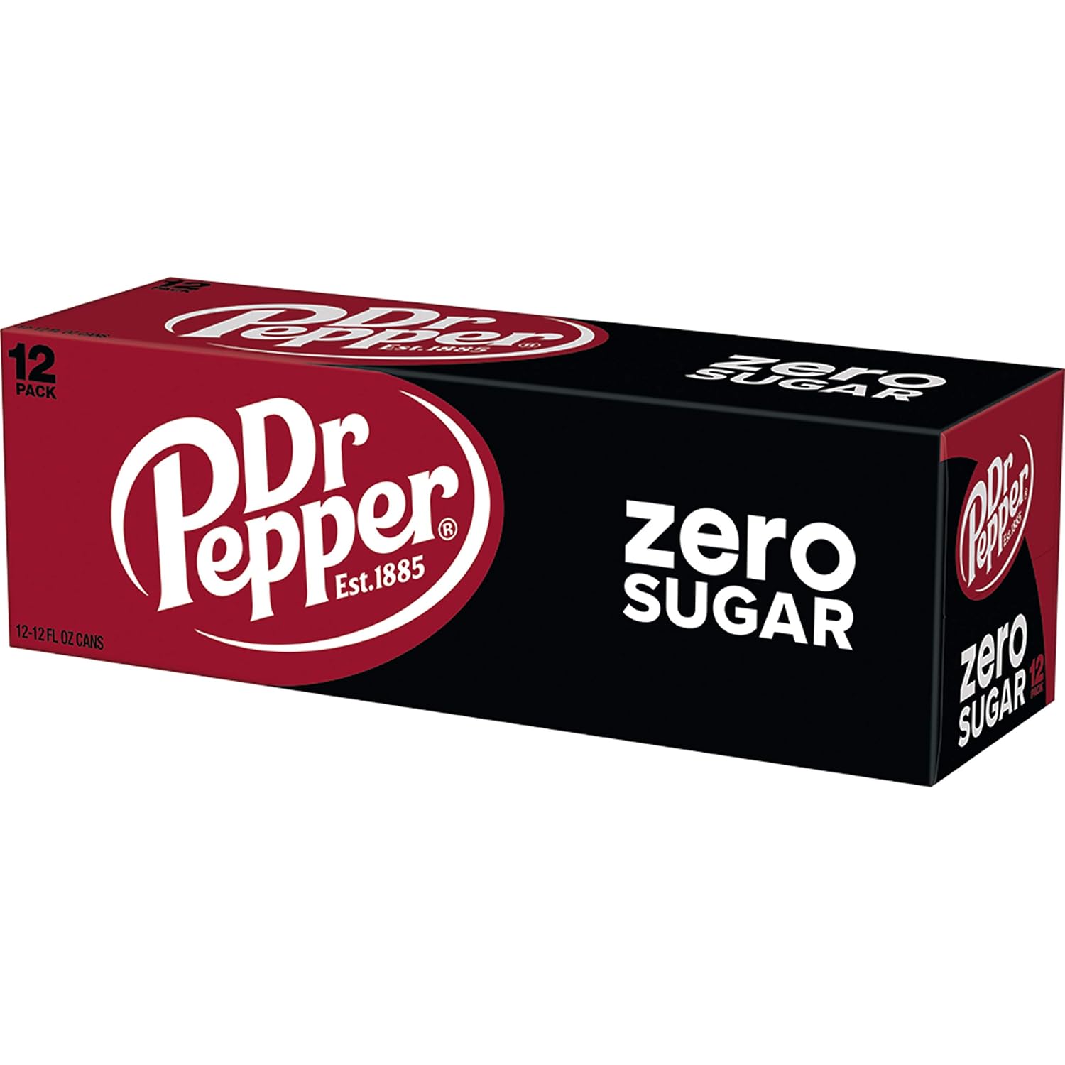 Diet Dr Pepper Soda, 12 fl oz cans, pack of 12