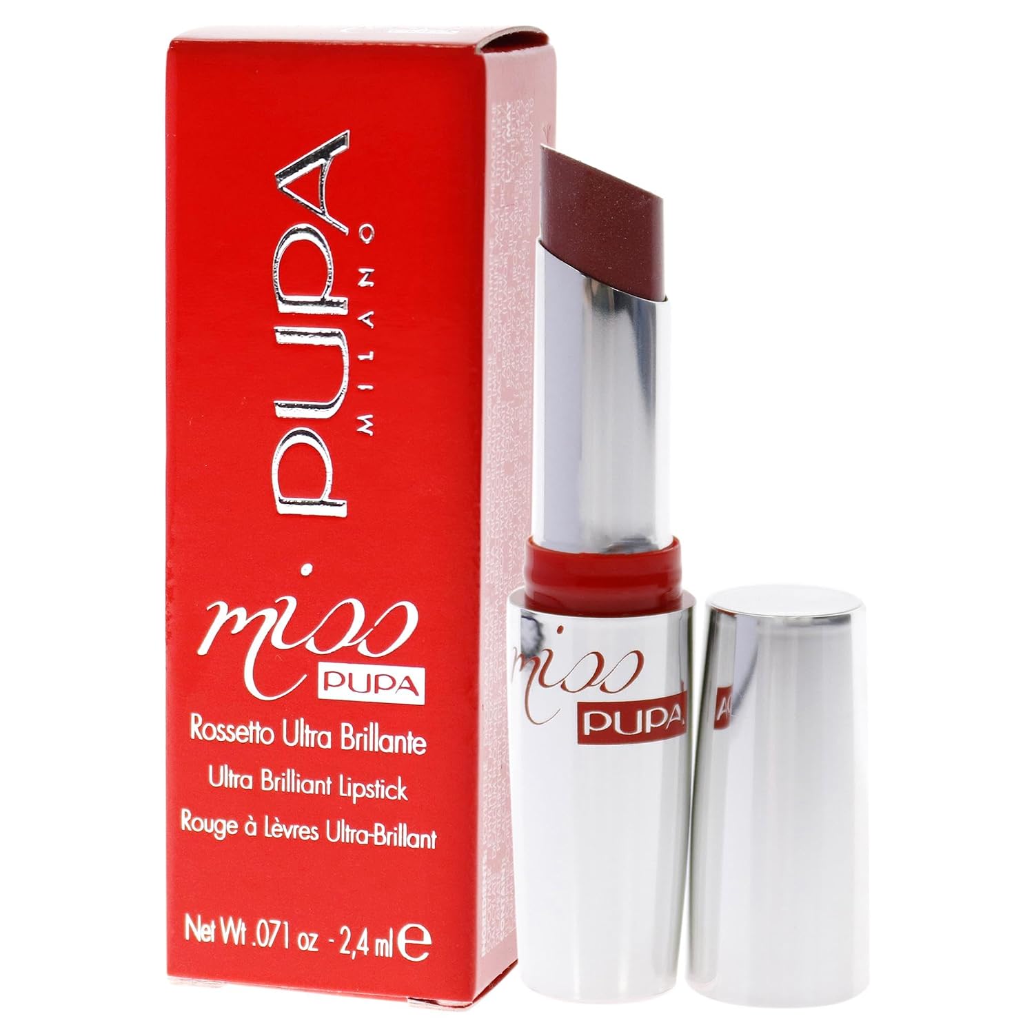 Pupa Milano Miss Pupa Ultra Brilliant Lipstick - 102 Candy Nude for Women - 0.071 oz Lipstick