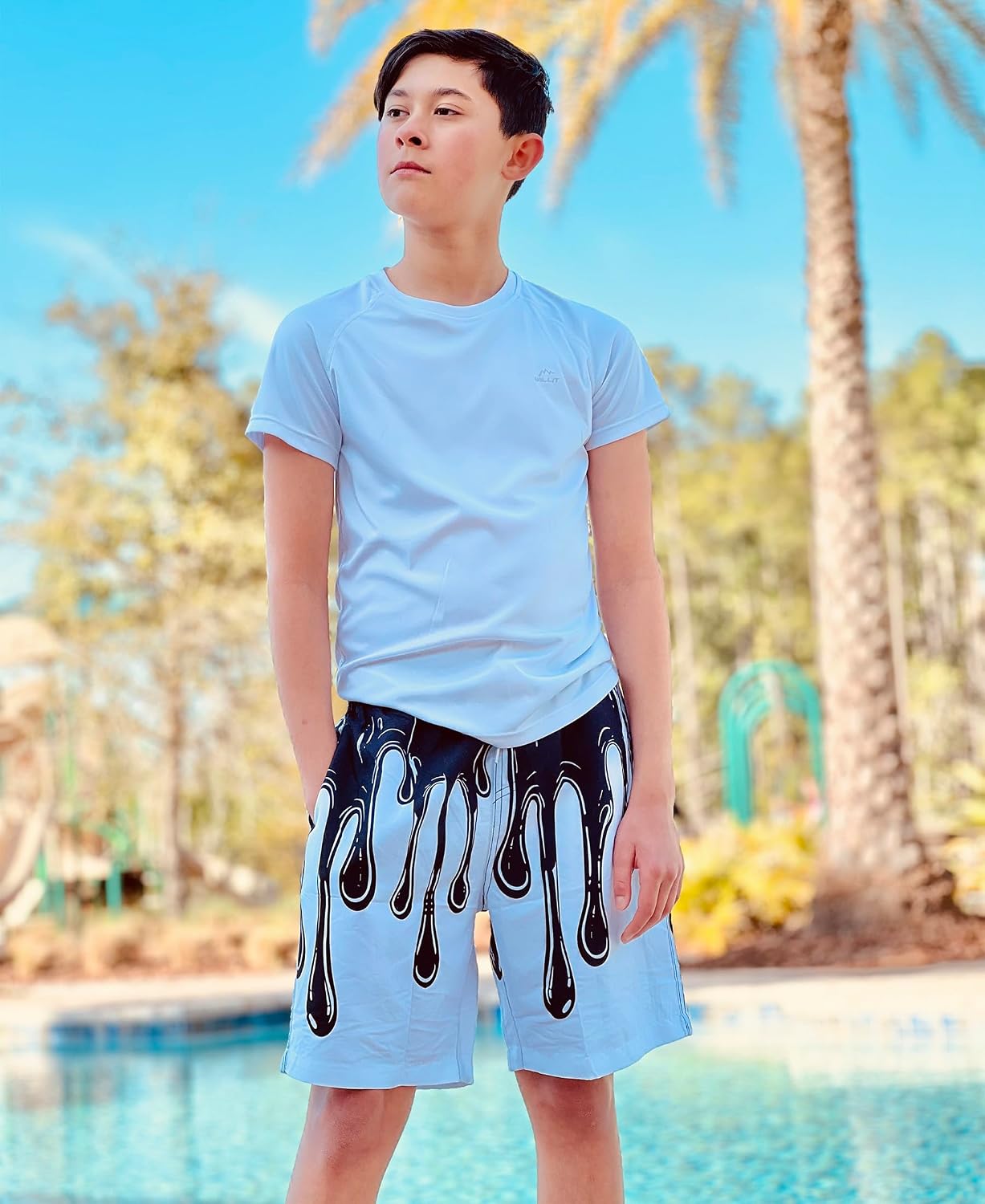 BFUSTYLE Boys Swim Trunks Mesh Lining Kids Bathing Suit 5-14 Years Shorts