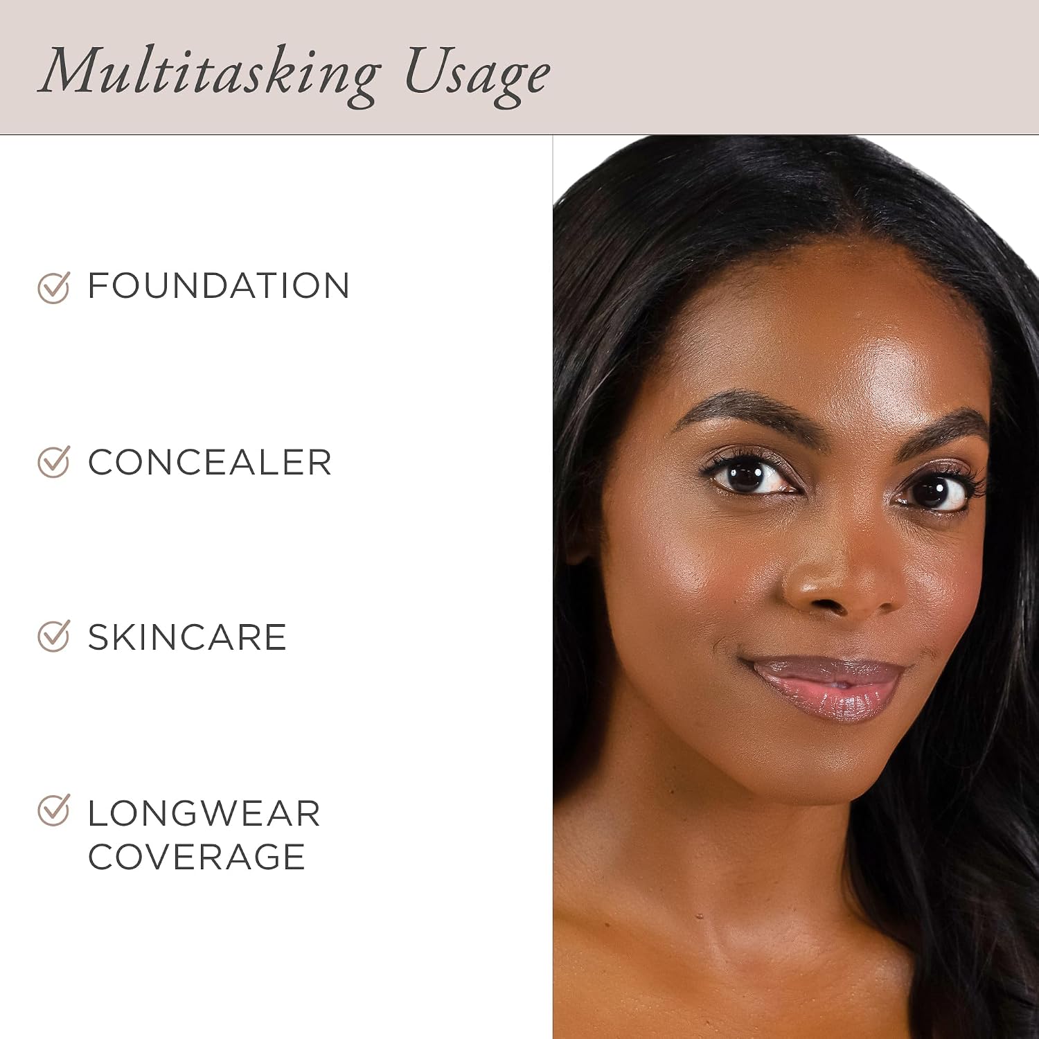 PÜR MINERALS 4-in-1 Love Your Selfie Foundation & Concealer - Longwear Medium-to-Full Coverage Liquid Makeup Foundation with Hydrating Blend for Refined-Looking, Natural Beauty Glow & Skin Texture