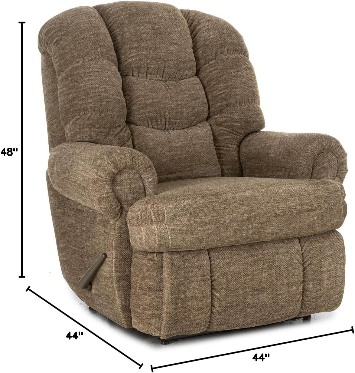 Stallion Big Man (Extra Large) King of Comfort Wallsaver Recliner. Weight Capacity 500 lbs. Extended Length 79" Seat Width 25".