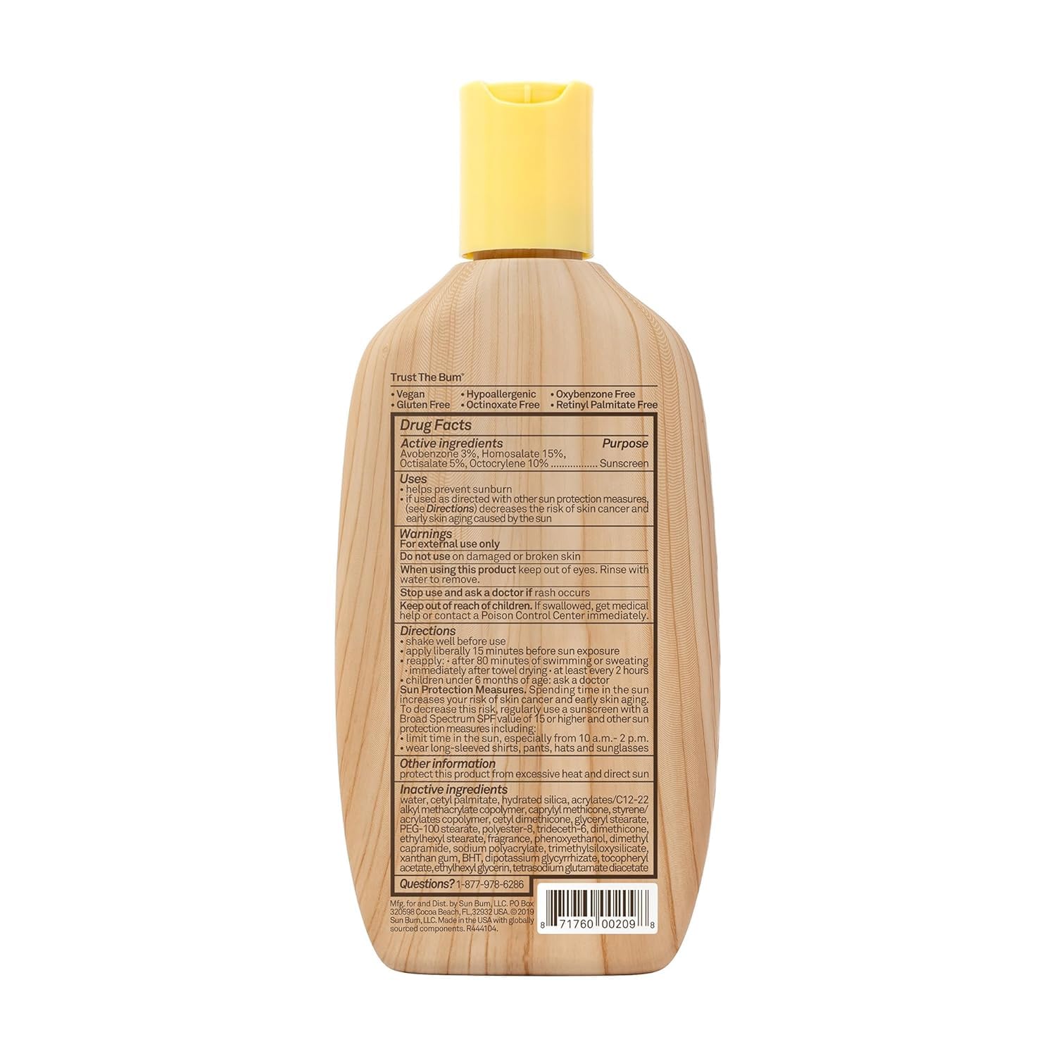 Sun Bum Original SPF 50 Sunscreen Body Lotion - 8 oz | Broad Spectrum Moisturizing Sunscreen with Vitamin E, Hawaii 104 Act Compliant (Made without Octinoxate & Oxybenzone)