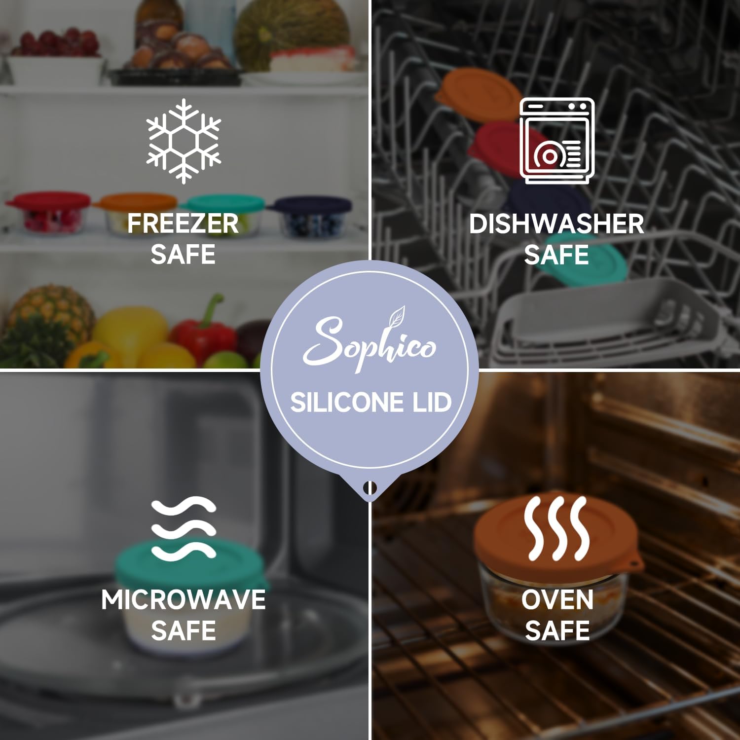 SOPHICO 1 Cup Round Silicone Replacement for Pyrex & Anchor Hocking 7202-PC