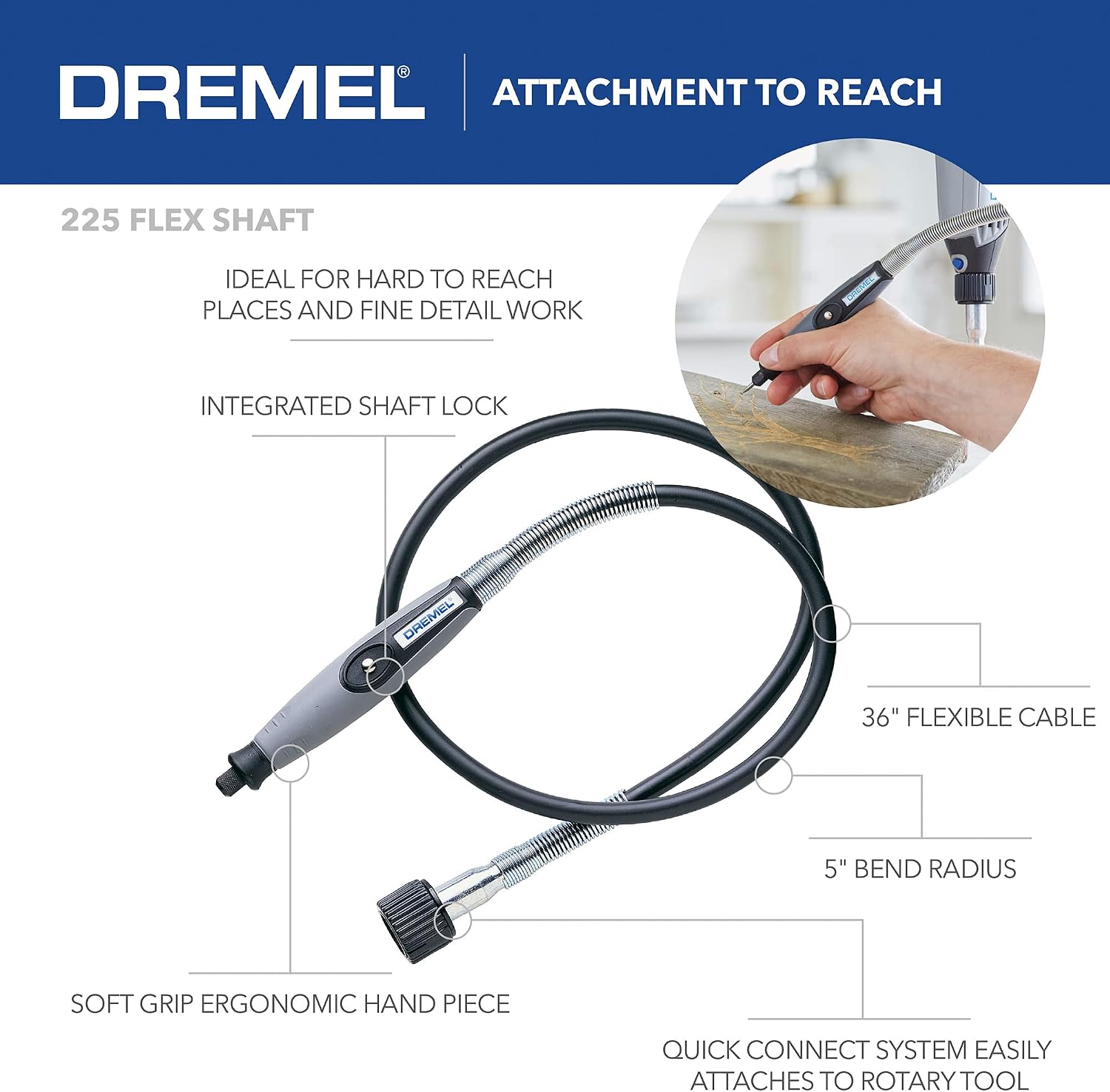 Dremel 4300-9/64 Rotary Tool Kit with Flex Shaft - 9 Attachments & 64 Accessories - Ideal for Engraving, Etching, Sanding, and Polishing