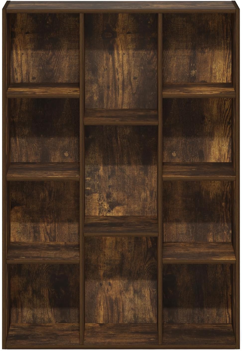 Furinno LUDER Book Shelf, 5-Cube Bookshelf, Easy Assembly Bookcase with Open Shelves, 9.4 x 19.7 x 31.5, for Living Room, Bedroom, Home Office, Darkwood
