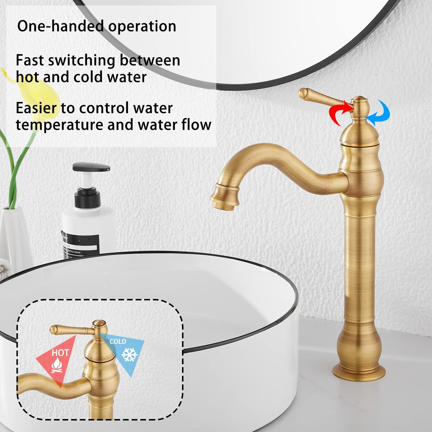 Oil Rubbed Bronze Bathroom Faucet Single Handle One Hole