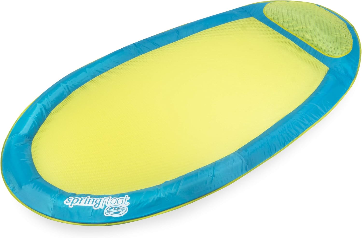 SwimWays Original Spring Float - Floating Swim Hammock for Pool or Lake - Lime/Light Blue, 6044237