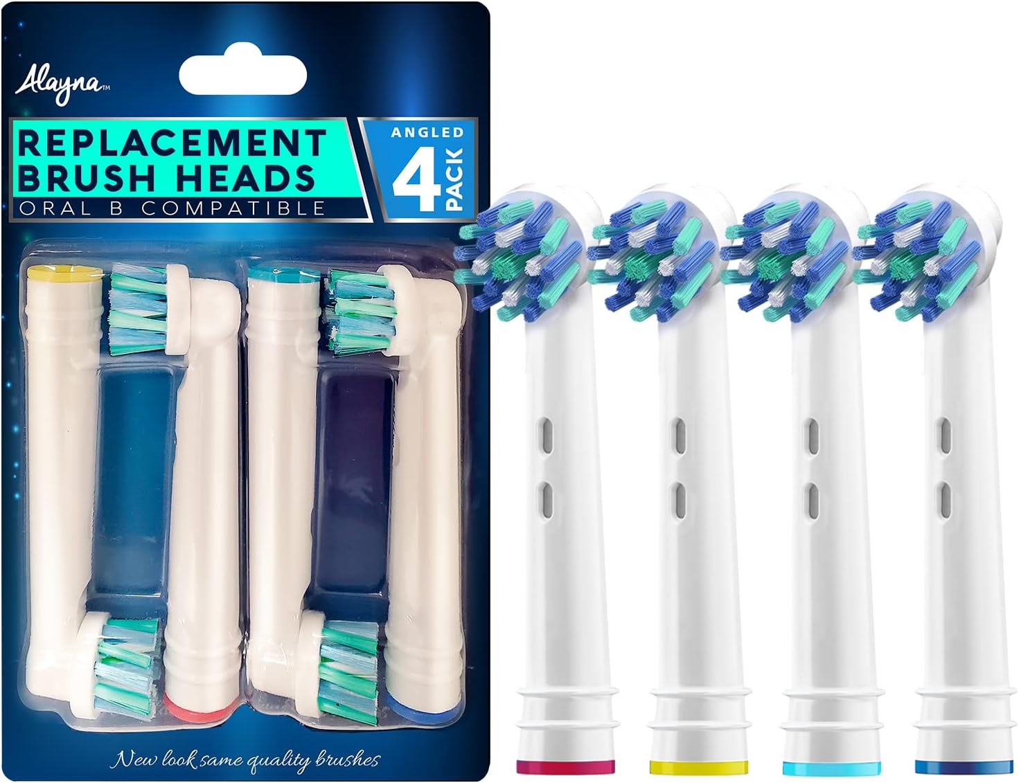 Alayna Replacement Toothbrush Heads for Oralb 20 Cross Compatible with Oral-B Braun Electric Toothbrush Fits Oral b Action Pro 1000 Floss Kids Clean