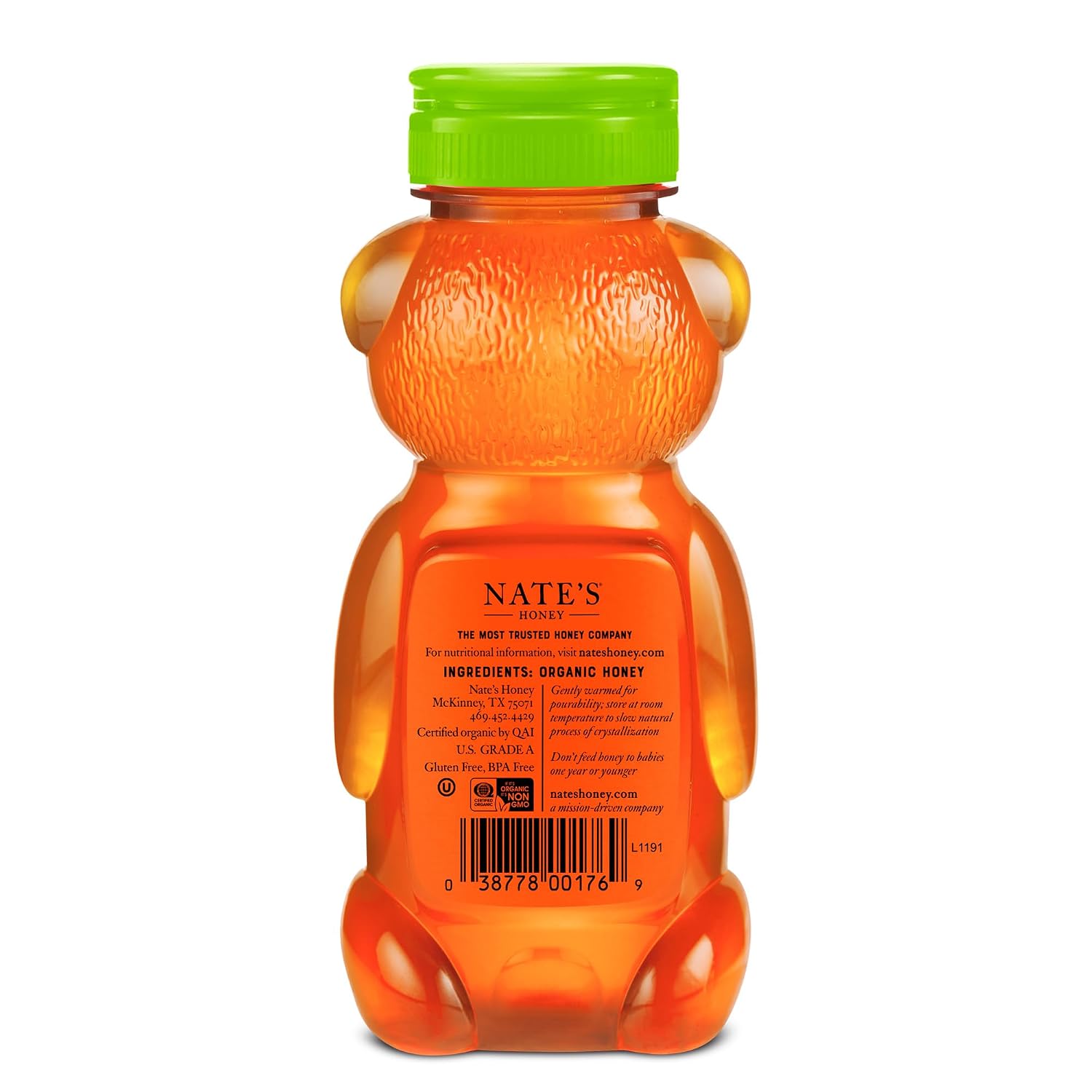 Nate's Organic Honey - 32oz. Squeeze Bottle