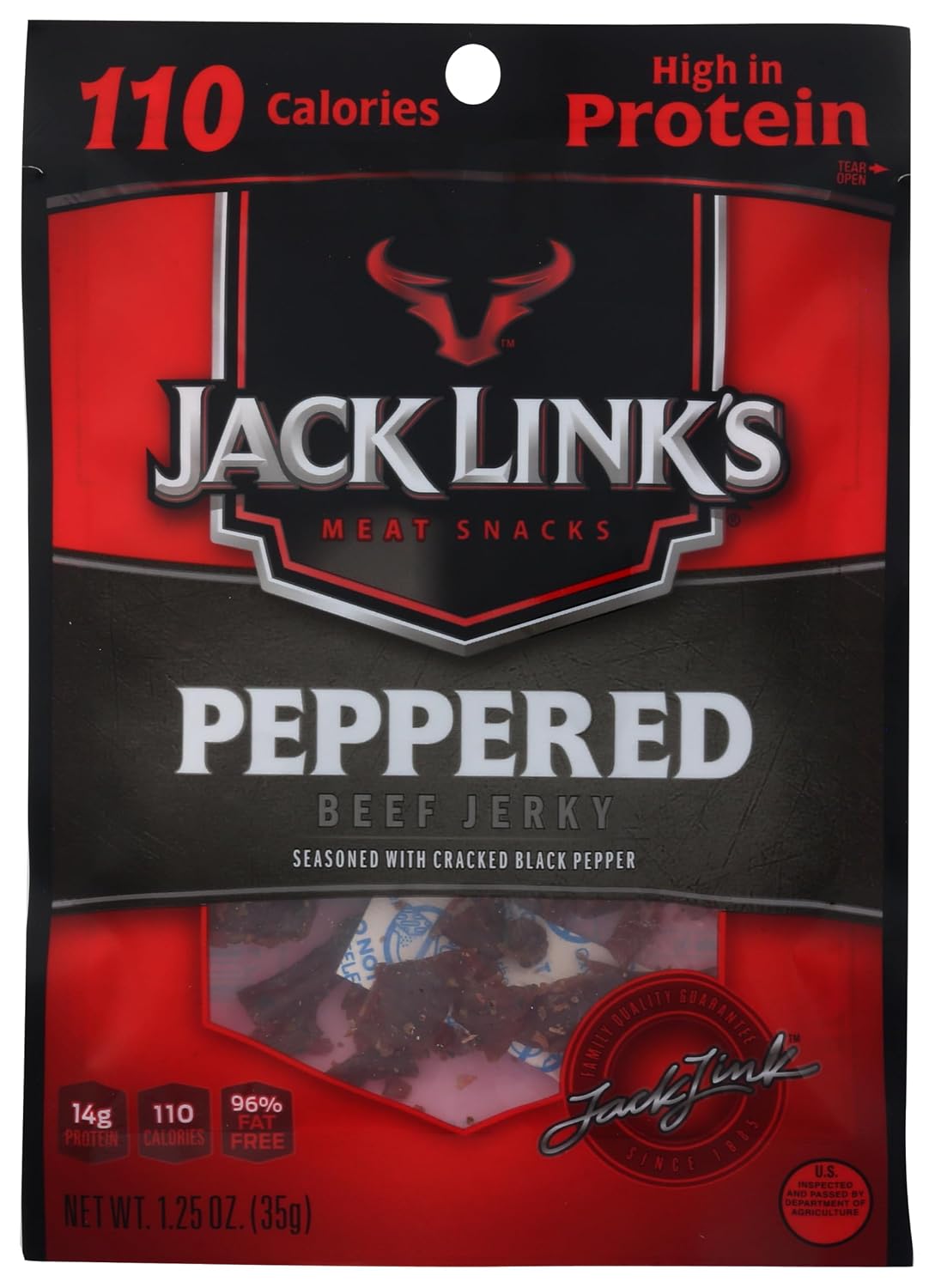 JACK LINKS 10000008421 1.25 oz Pepp Beef Jerky