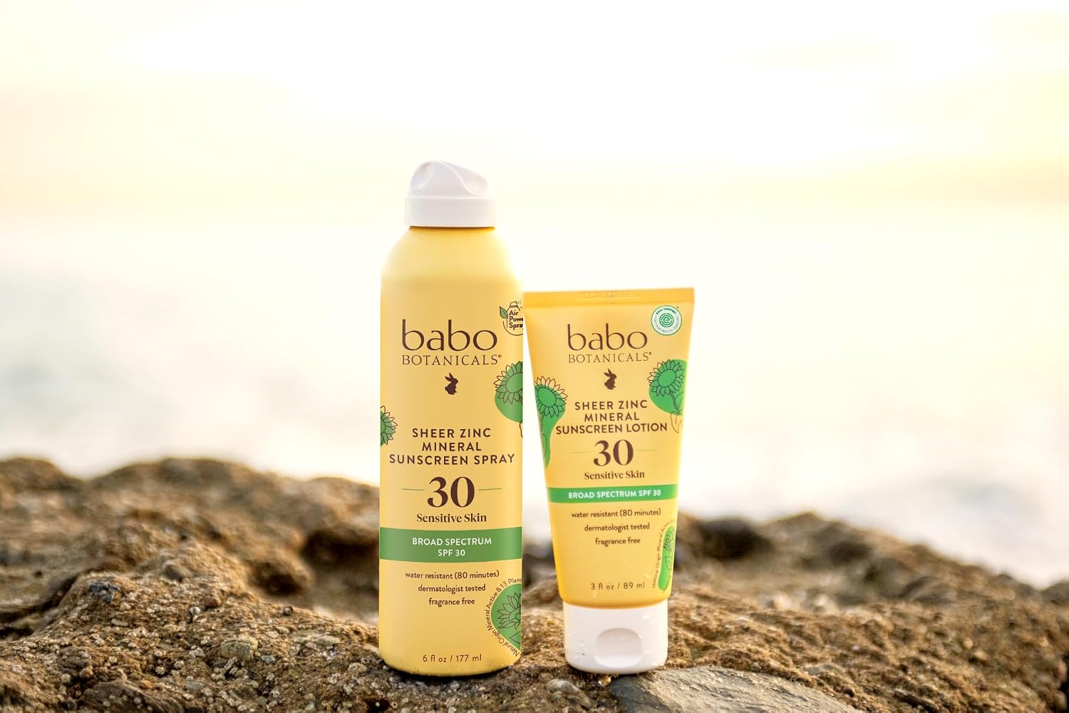 Babo Botanicals Sheer Zinc Mineral Sunscreen Lotion SPF30 - Natural Zinc Oxide - Shea Butter - Face & Body - Water Resistant - Fragrance-Free - EWG Verified - Vegan - For all ages - 1 or 2 Pack
