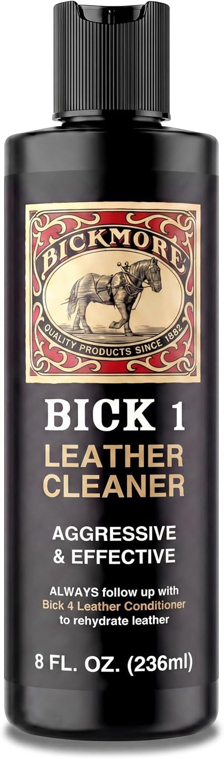 Bickmore Bick 1 Leather Cleaner 8 oz | Cleans dirt, oil, sweat, salt and water stains from all colored, white and black leather.