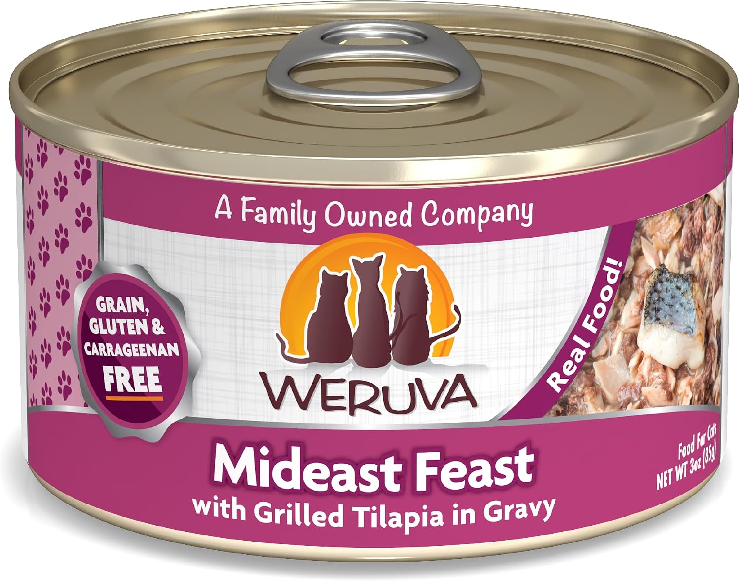 Weruva Classic Cat Food, Paw Lickin’ Chicken with Chicken Breast in Gravy, 3oz Can (Pack of 24)