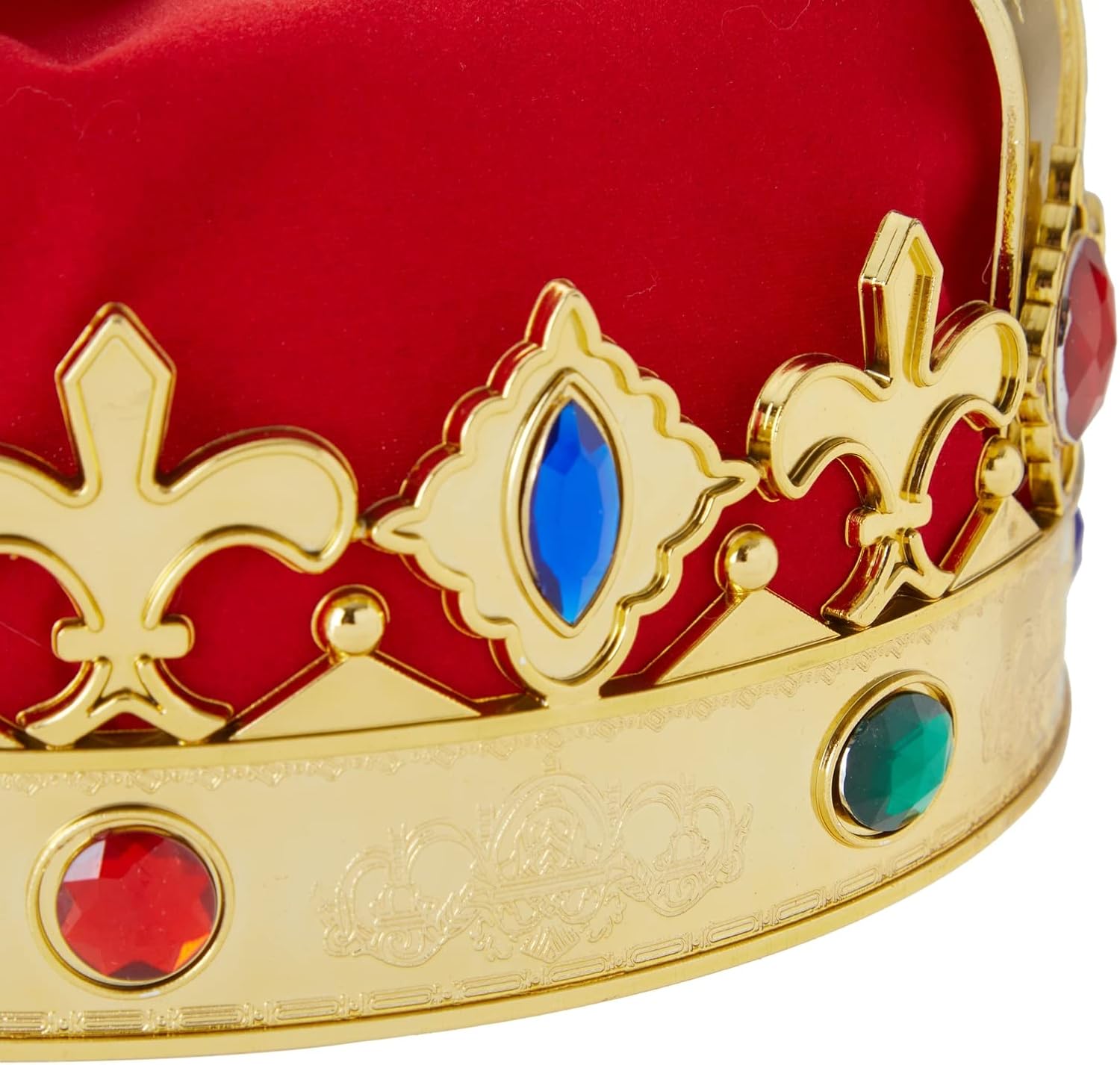 BLUE PANDA 4-Pieces King and Queen Crowns Set - Gold Crowns and Tiara for Royal Theme Birthday Party Costume Accessories and Photo Booth Props