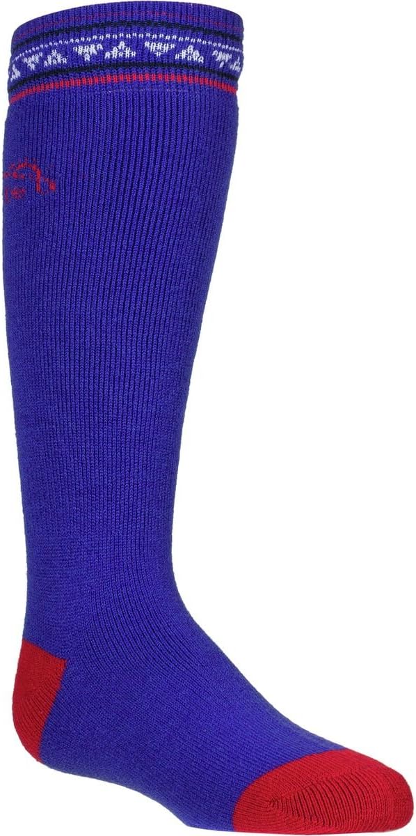 Bridgedale Merino Ski Sock - 2-Pack - Kids' Royal/Red, M