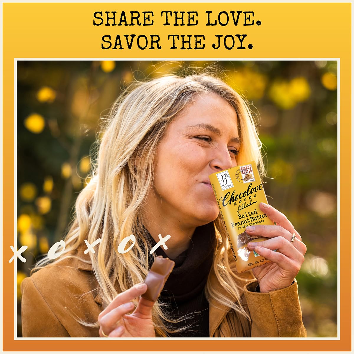 Chocolove Salted Caramel Chocolate Bars | 55% Cocoa | Silky Caramel with a Hint of Salt | Made with Premium Chocolate | Non-GMO, & Gluten-Free, 3.2 oz Bar (10 Pack)