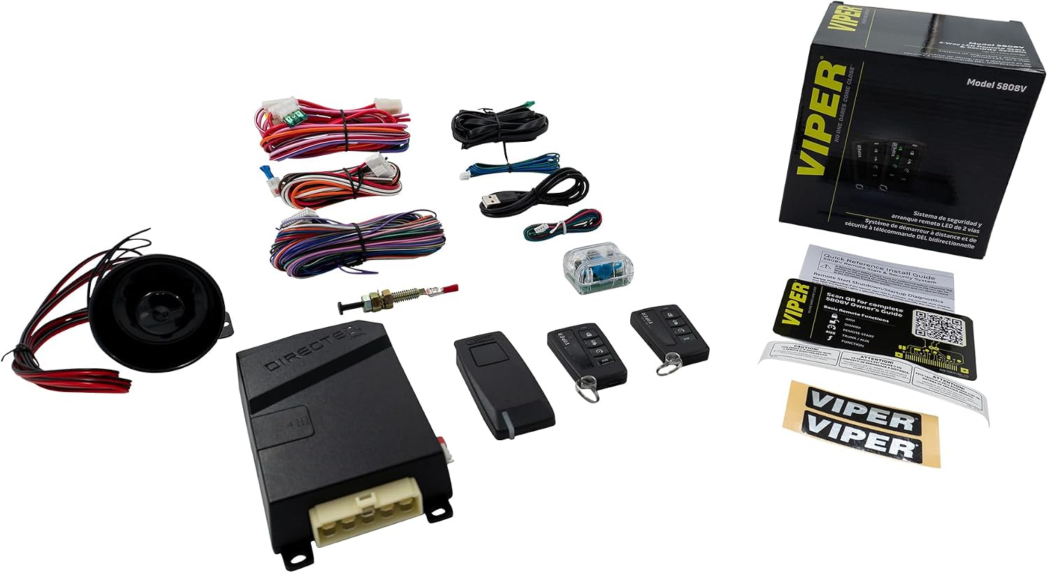 Viper 5808V 2Way Led Sec/Rs System 1Mile Range