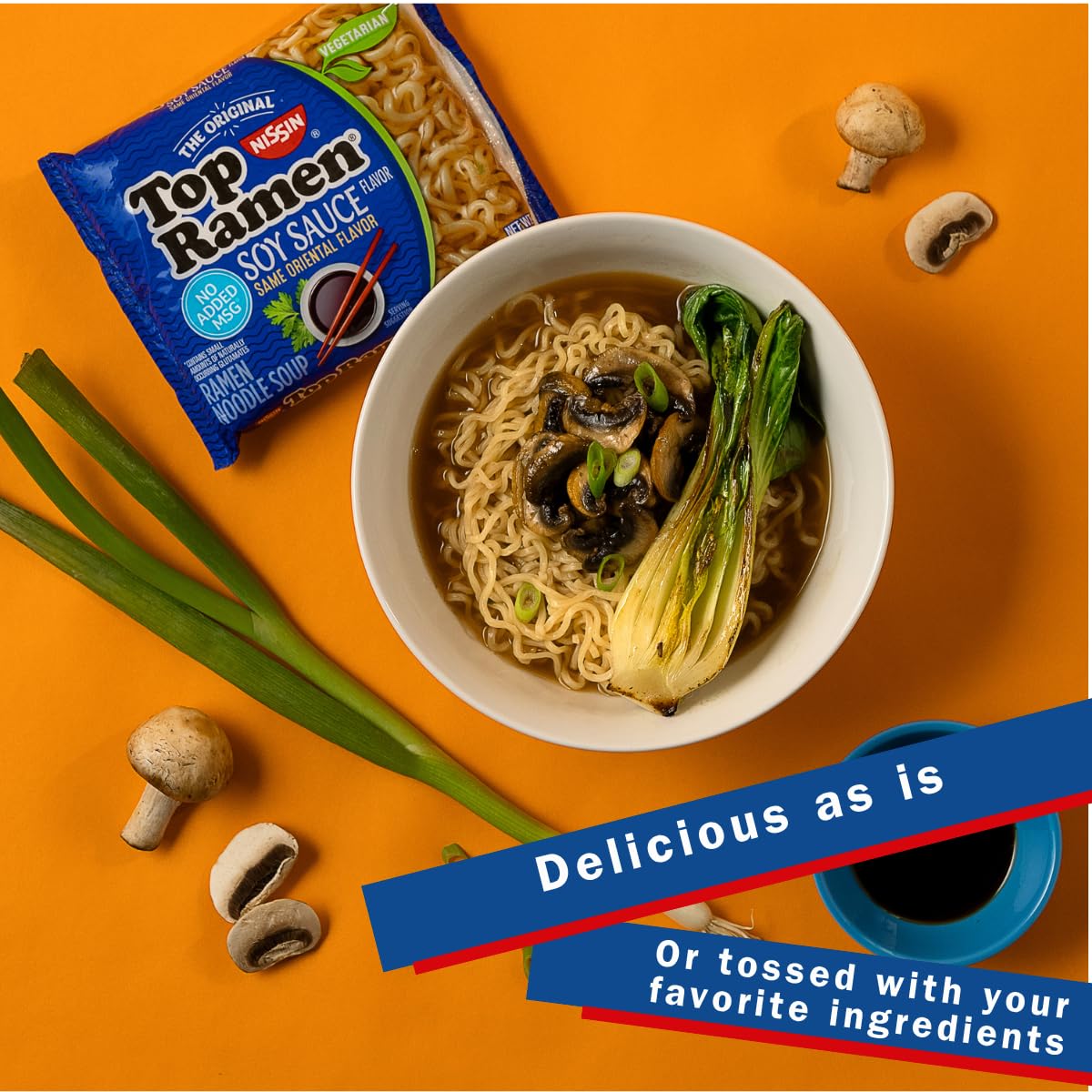 Nissin Top Ramen Noodle Soup, Chicken, 3 Ounce (Pack of 24) | Quick, convenient meal ready in minutes with just hot water.